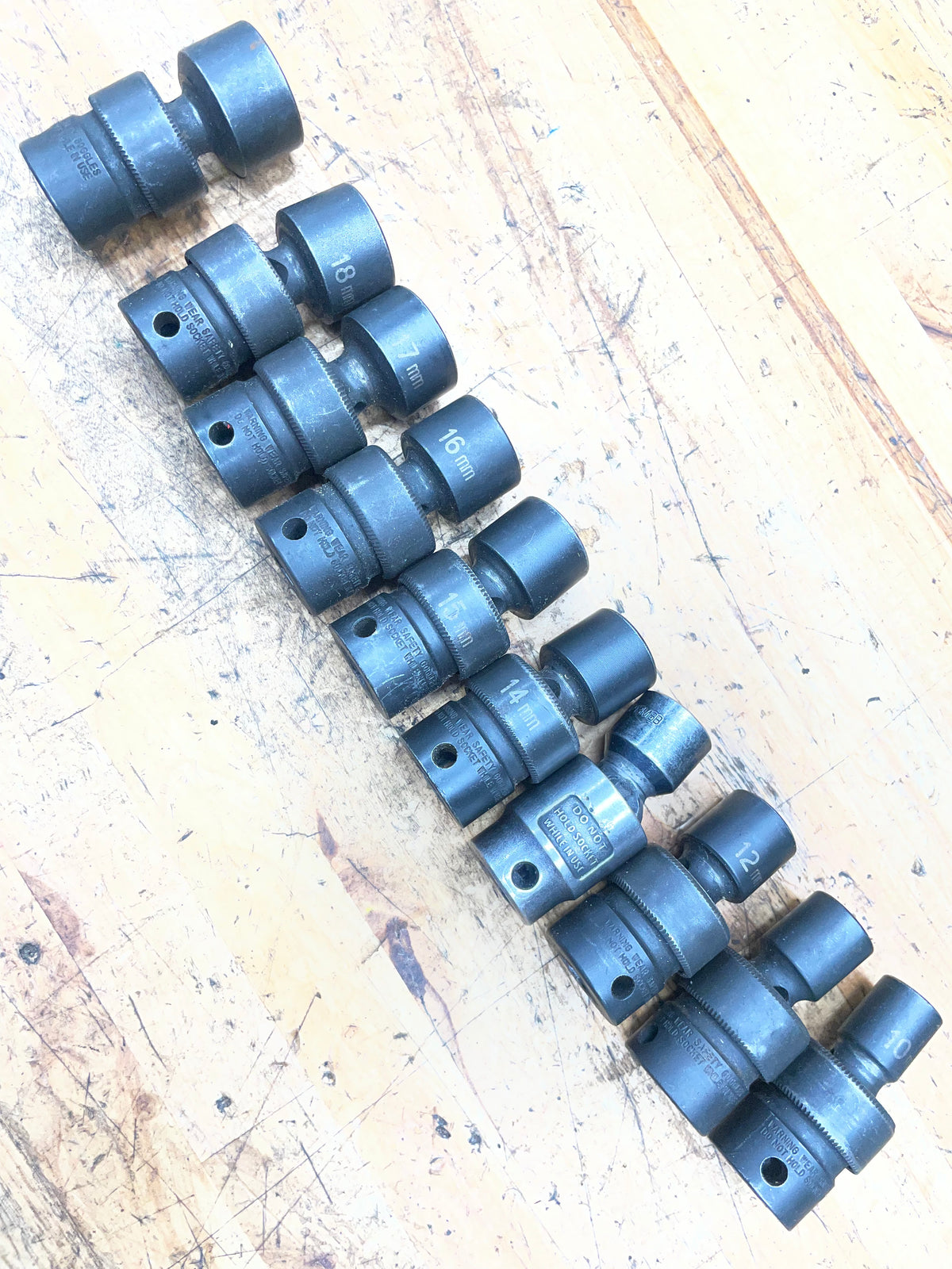 GP* 3/8” Metric Impact Shallow Swivel Universal Socket Set 10-19mm 1210UM