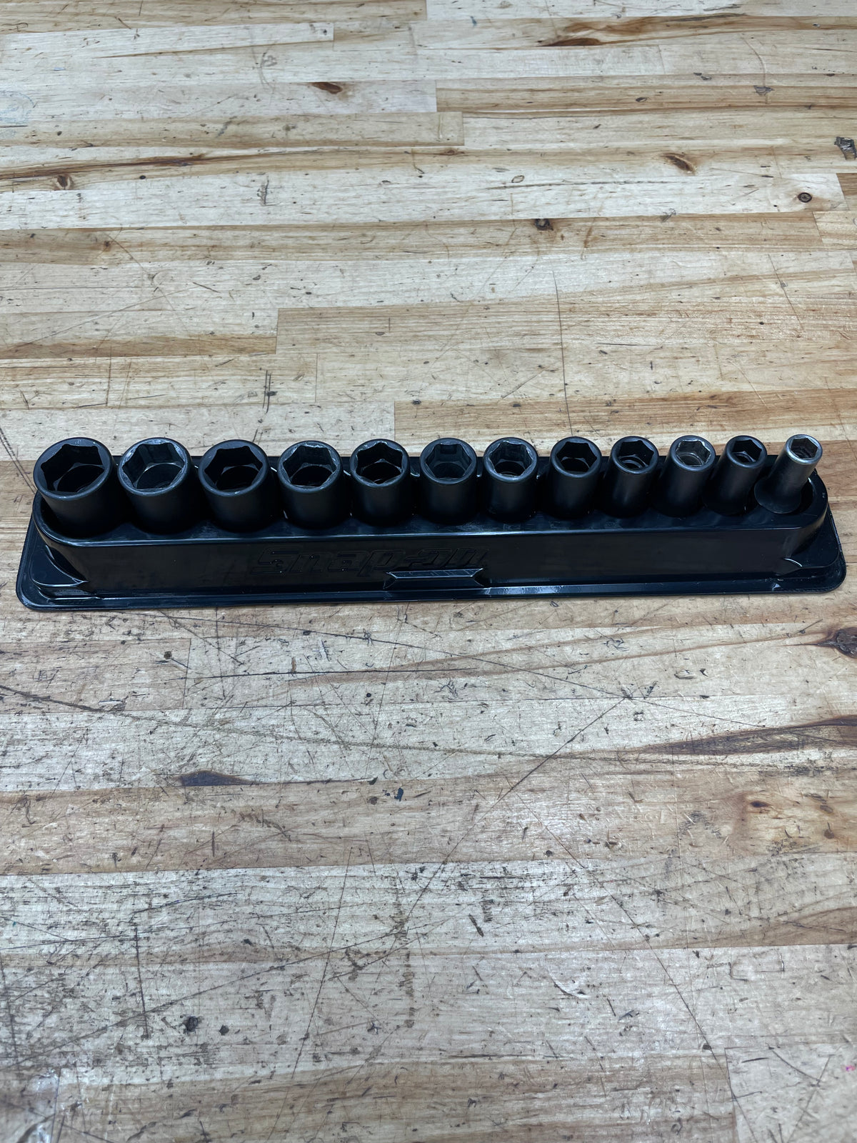 Snap On 3/8” Metric Semi Deep Impact Socket Set 12pc 8-19mm USA 212IMFMSYA