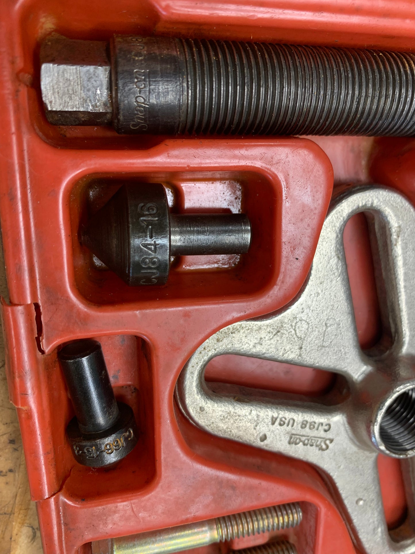 Snap On Bolt Grip Puller Set Tray Vintage USA CJ98