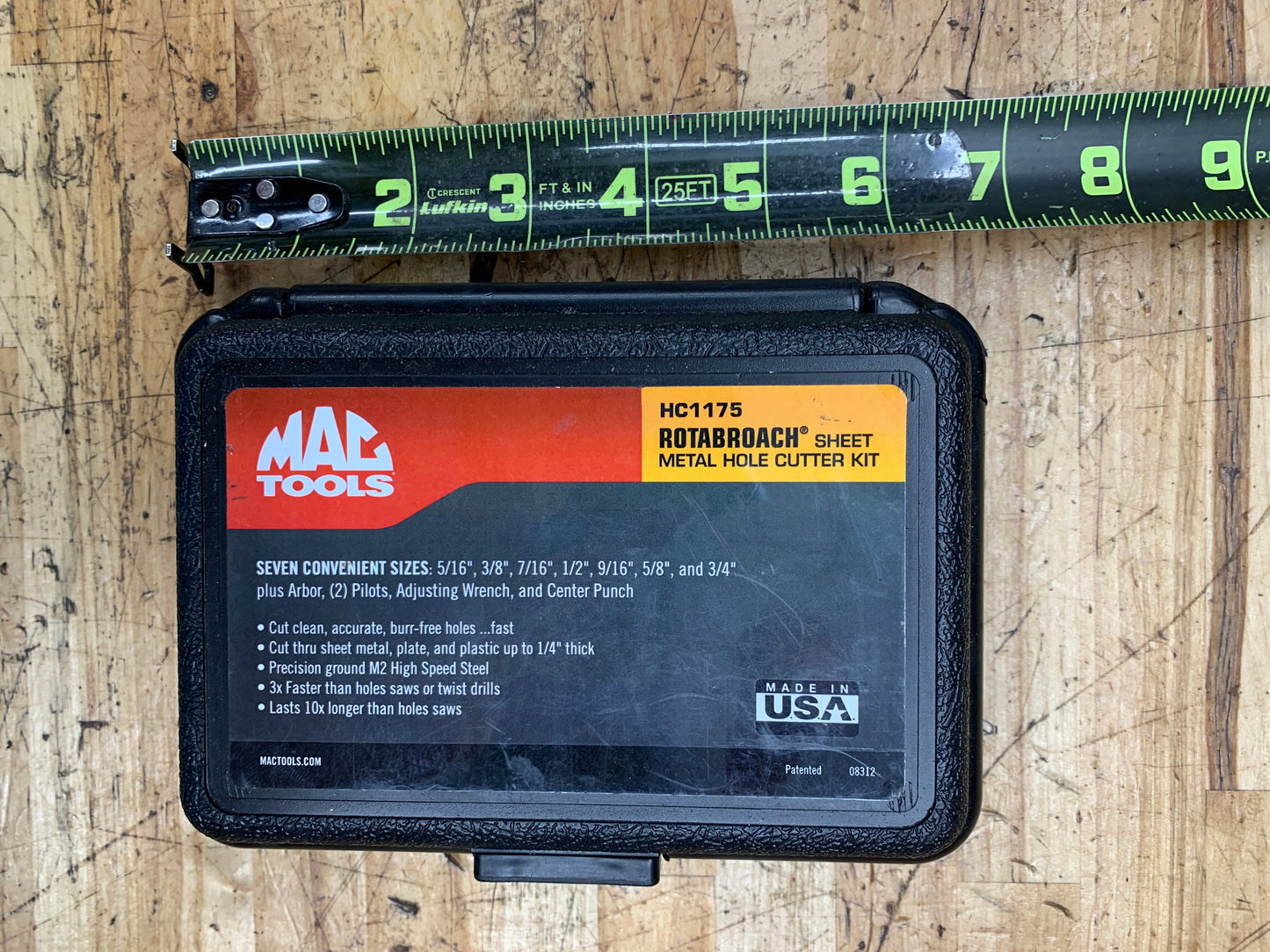 Mac Tools Rotabroach Sheet Metal Hole Cutter Set HC115