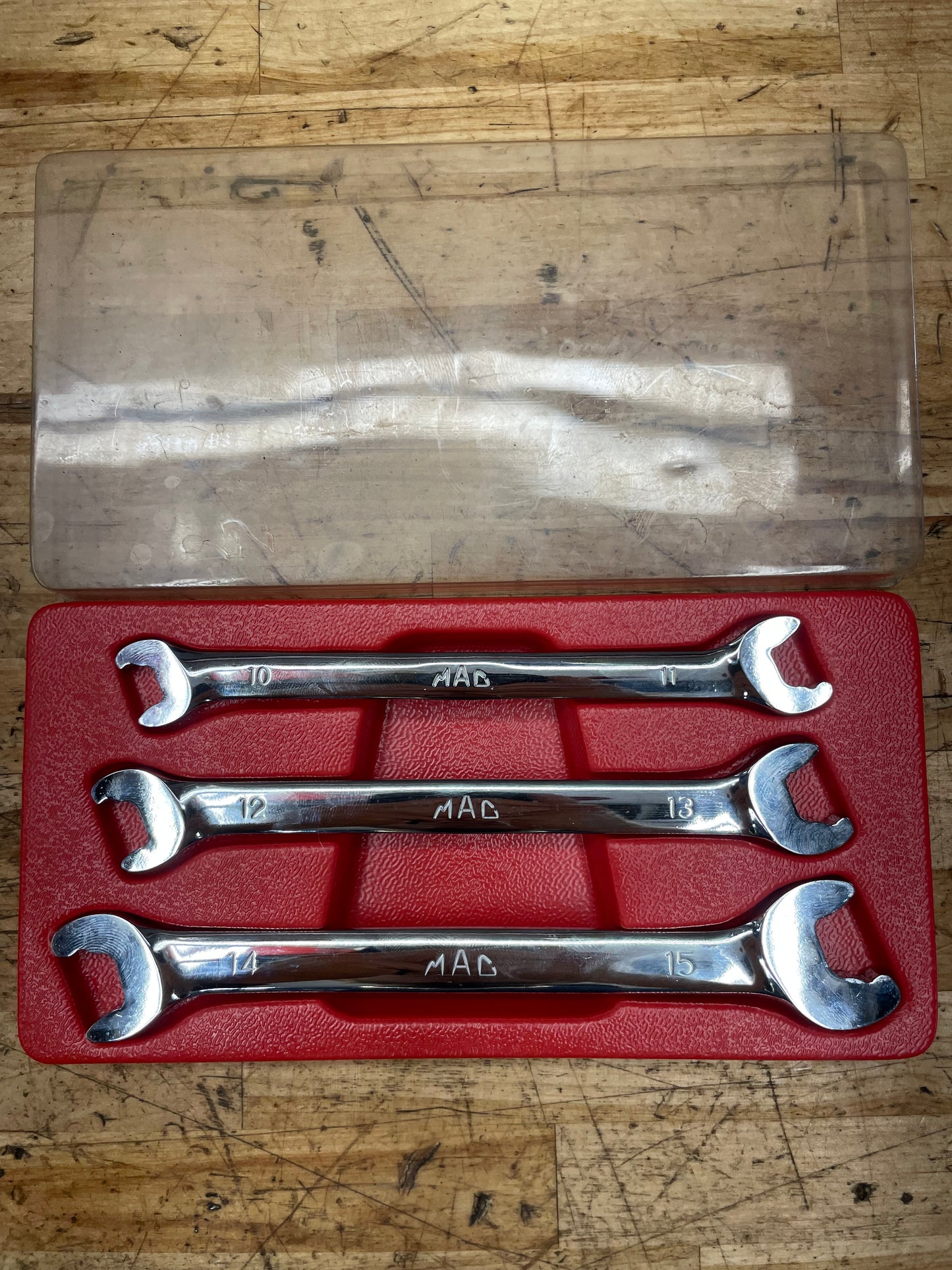 Mac Metric Speed Flare Wrench Set RARE 3pc 10-15mm LIKE NEW