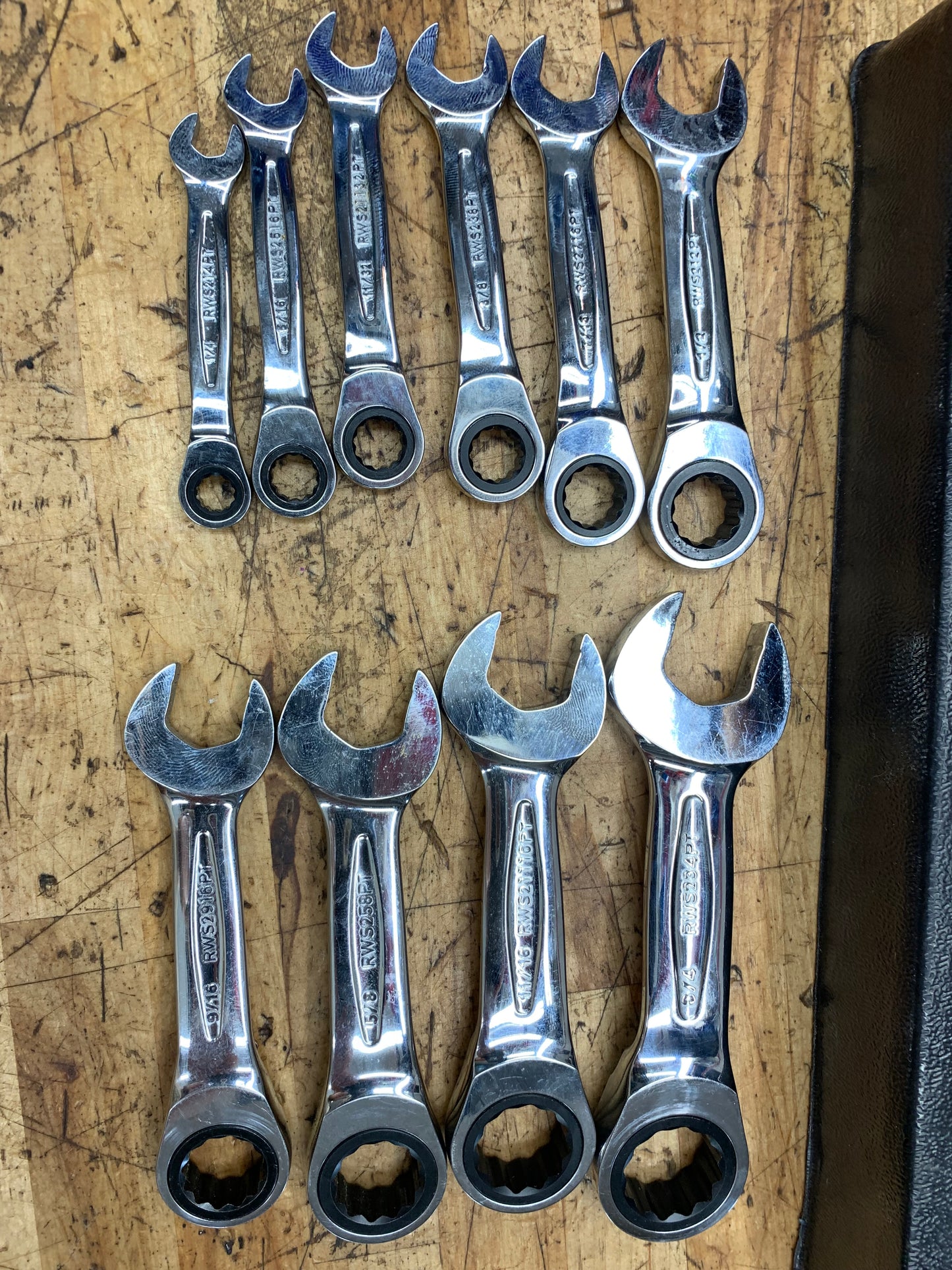 Mac Tools SAE Stubby Combo Wrench Set 10pc Mac Tools SRWS210PTA