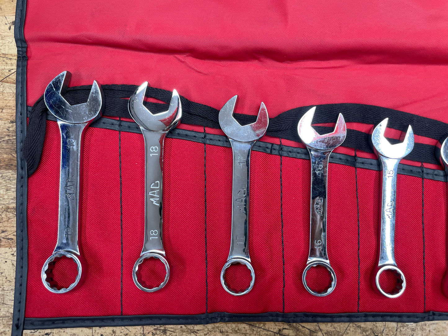 Mac Tools Metric Stubby Wrench Set 10pc 10-19mm USA SXSM102PTR