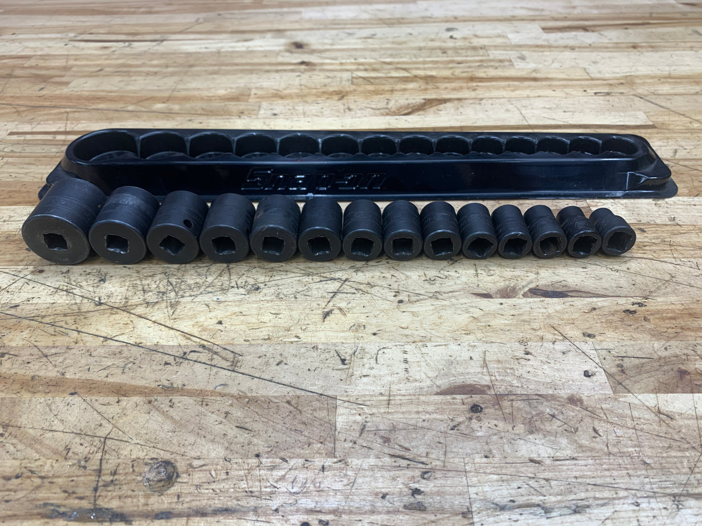 Snap On 3/8” Metric Shallow Impact Socket Set 14pc 8-24mm USA 214IMFMYA