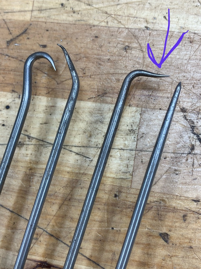 Snap On Vintage Black Hard Handle Mini Pick Pouch Set 4pc ASA204A