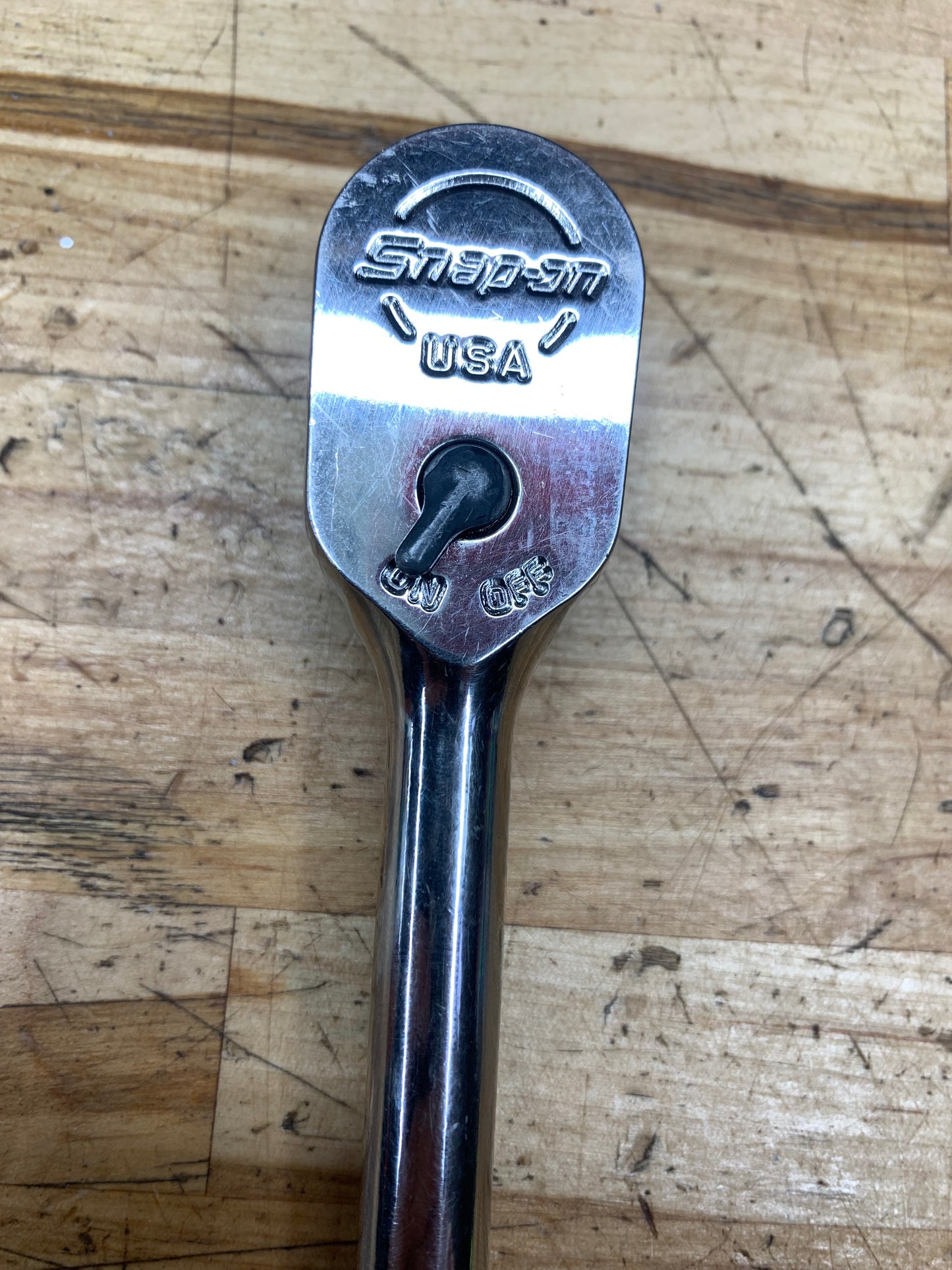 Snap On 3/8” Chrome Handle Ratchet USA F80