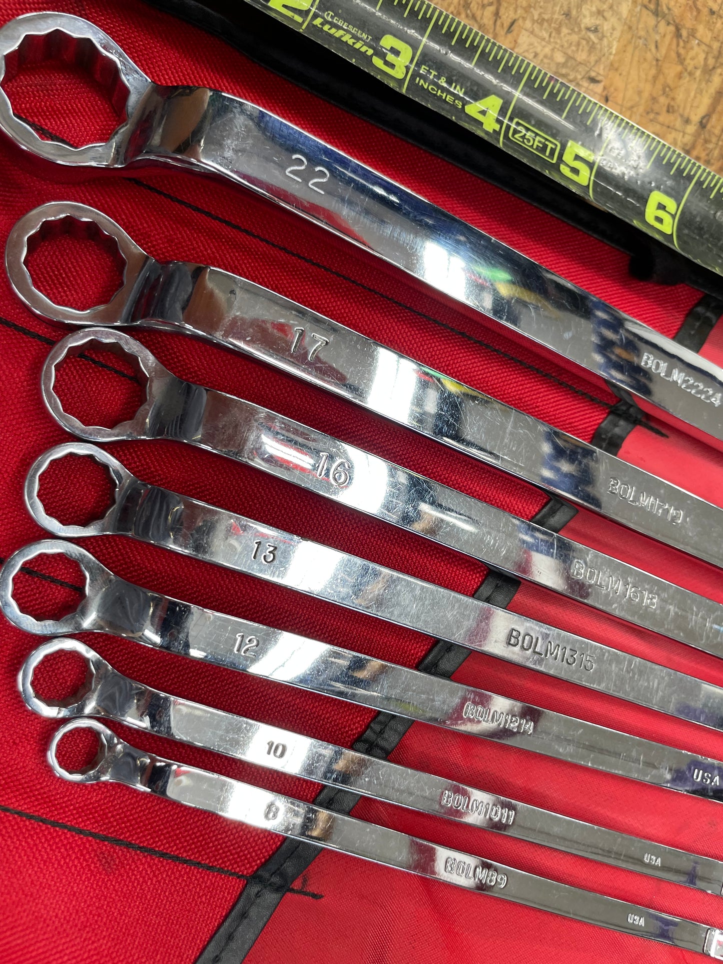 Mac Tools Metric Offset Box Wrench Set 7pc 8-24mm USA SBOL6K