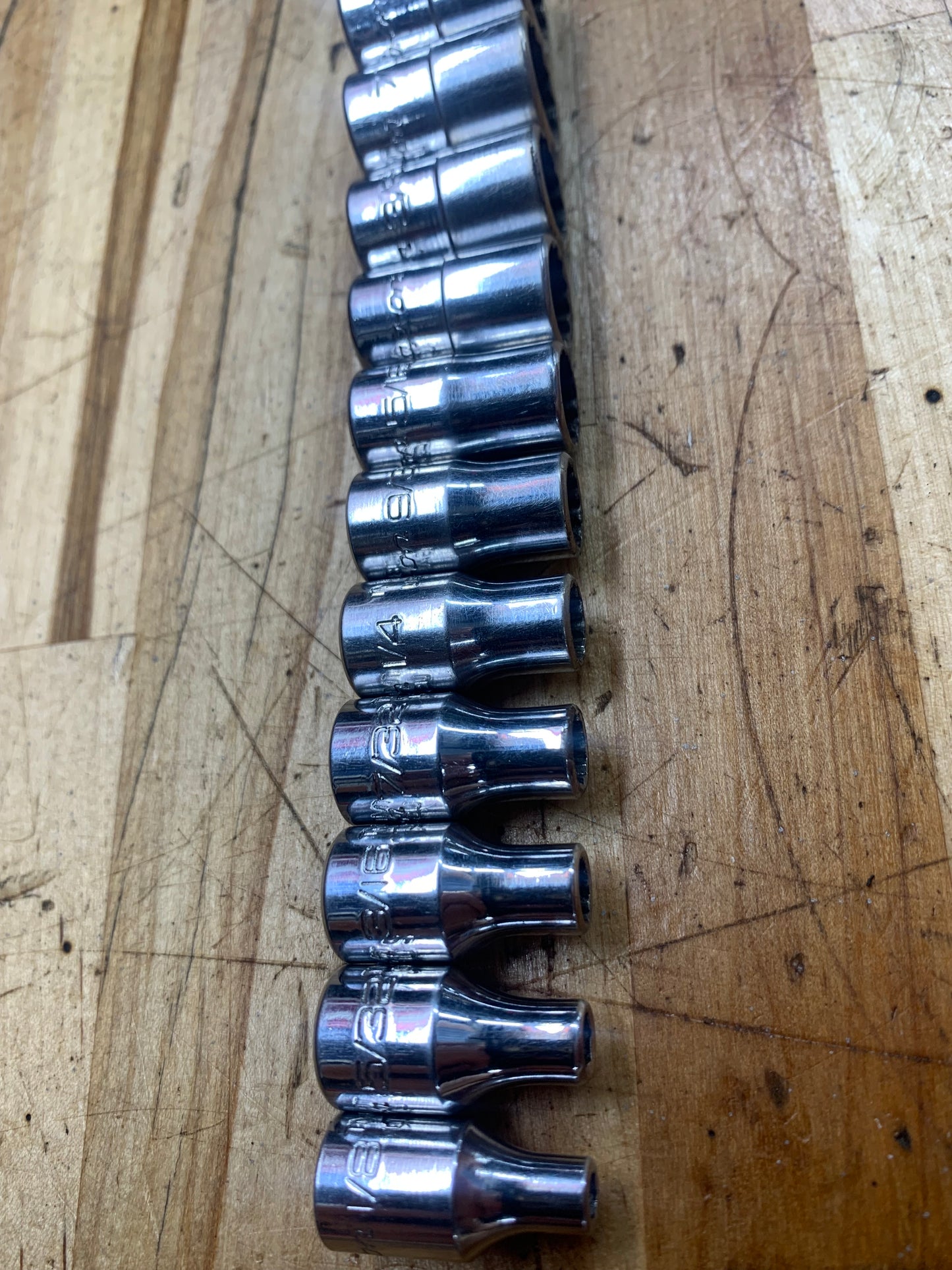 Snap On 1/4" Shallow Socket set SAE 11pc