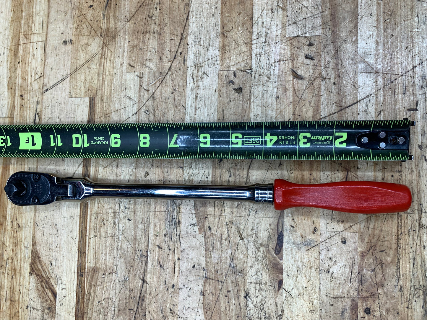 Snap On 3/8” Flex Head Ratchet Red Hard Handle FHLFD80A USA