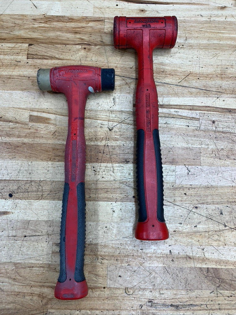 Snap On Plastic Tip Mallet and Deadblow Mallet Set 16oz/24oz