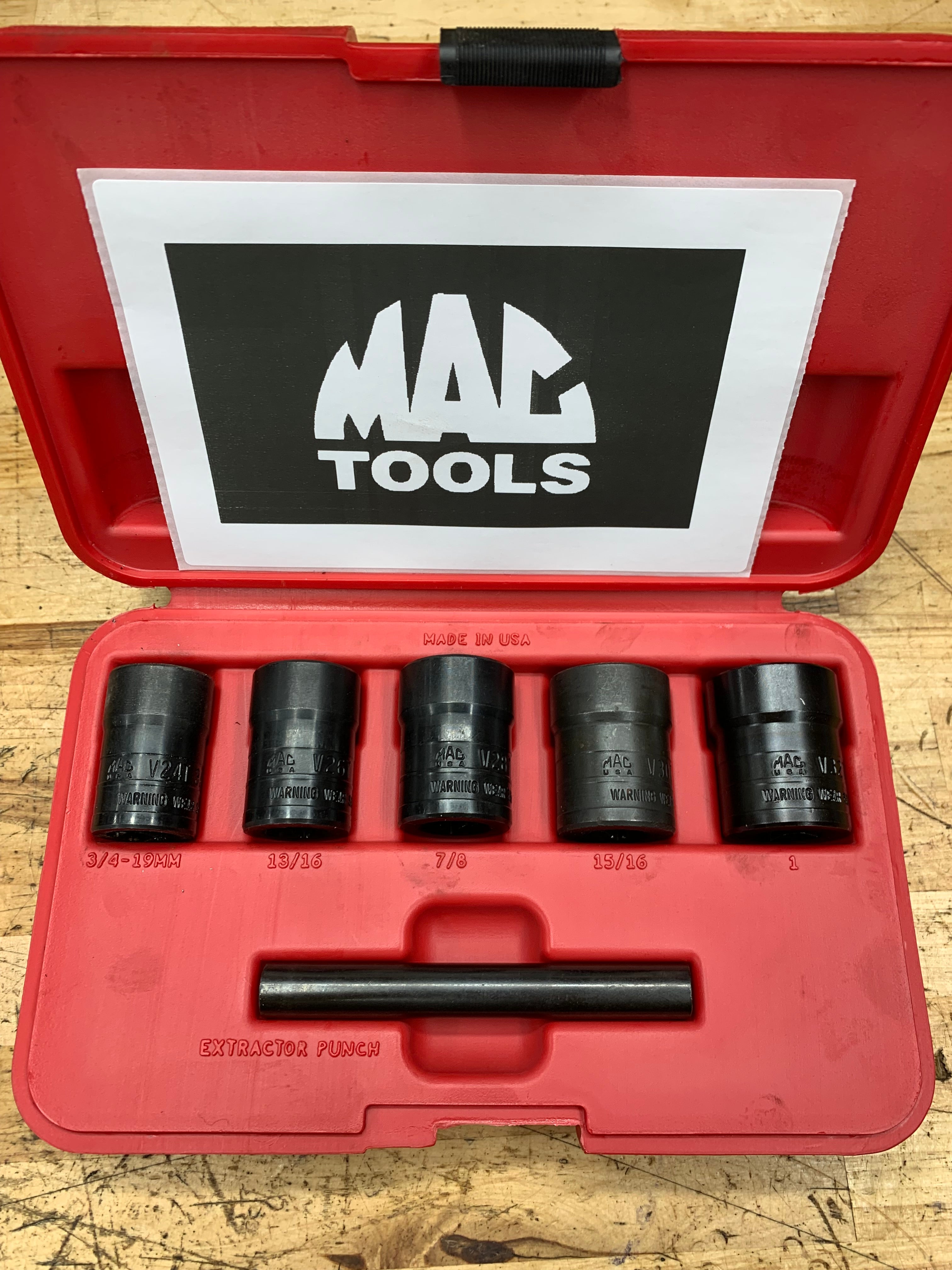 Mac Extractor Set Mac Nut Extractor Twist Socket Set 5pc SVT5LR – MRC Tools LLC