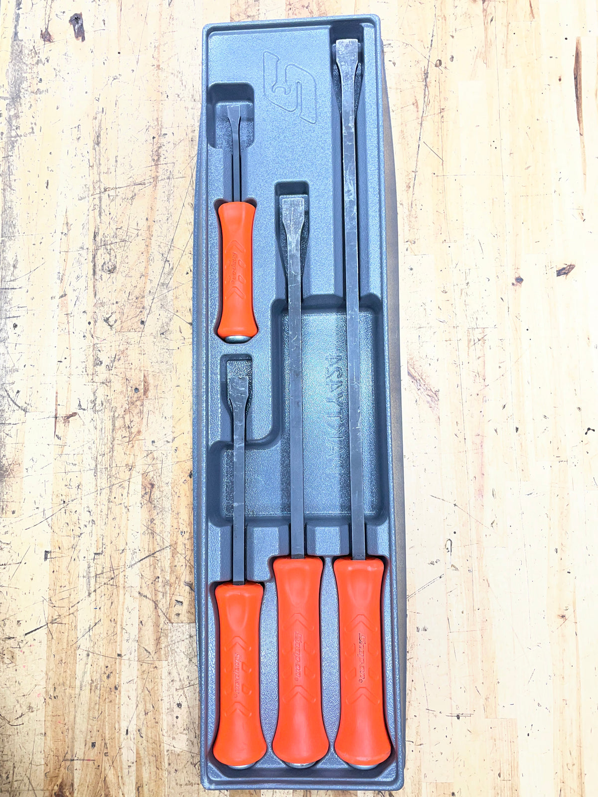 Snap On Orange Striking Prybar 4pc Set USA SBPS704AO