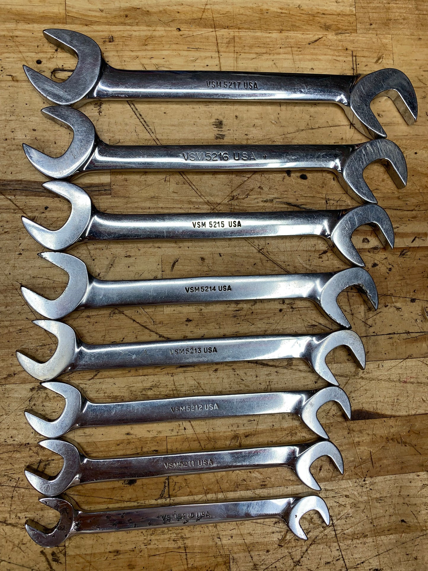 Snap On Metric Four Way Angle Open Wrench Set 8pc USA 10-17mm