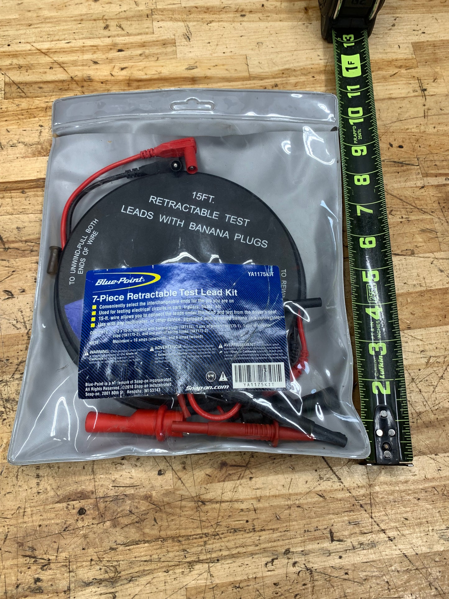 Blue Point Retractable Test Lead Kit for Multimeter YA1175KIT