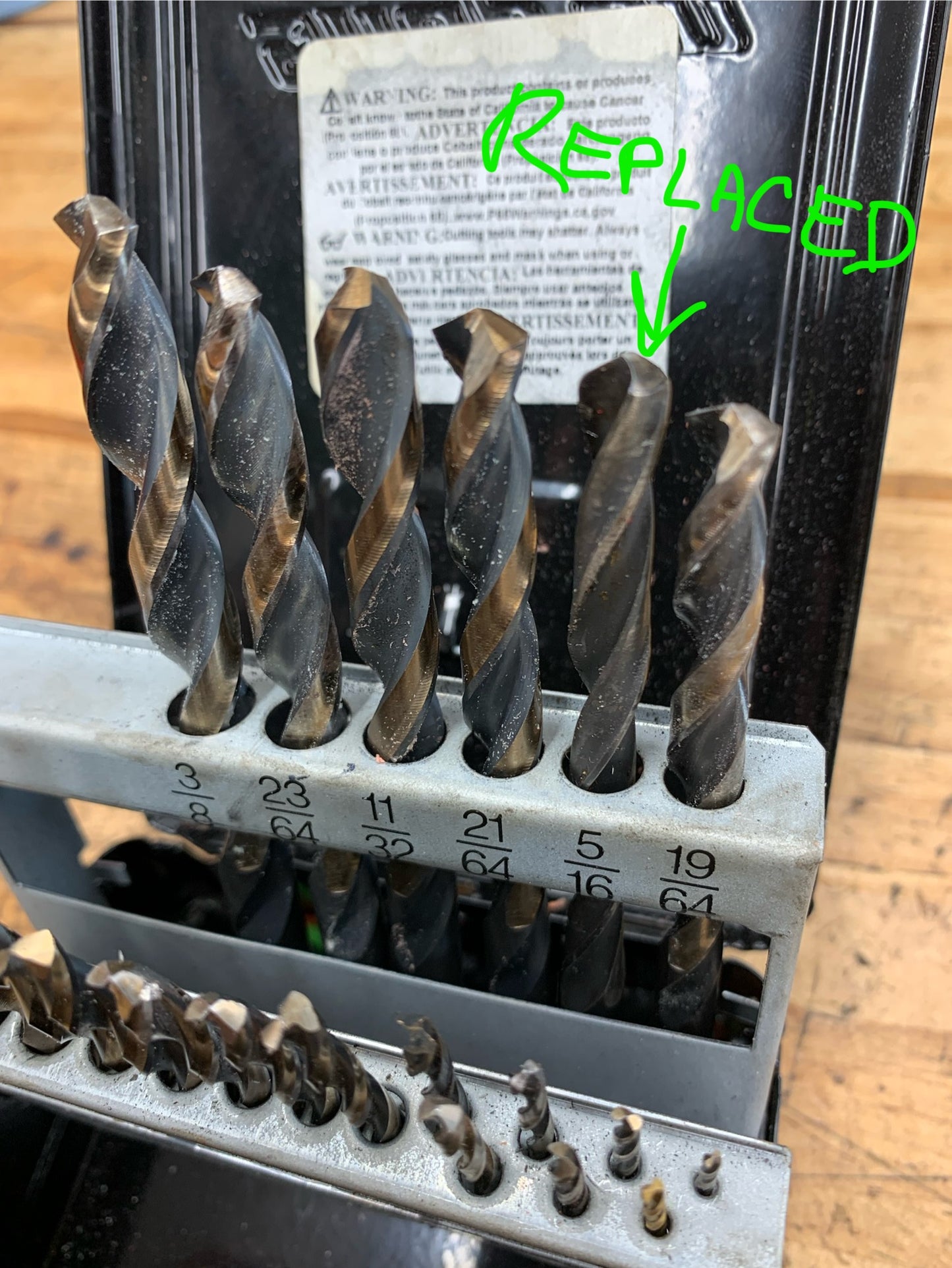 Snap On 21pc HSS Thunderbit SAE Drill Bit Set USA DBTB121