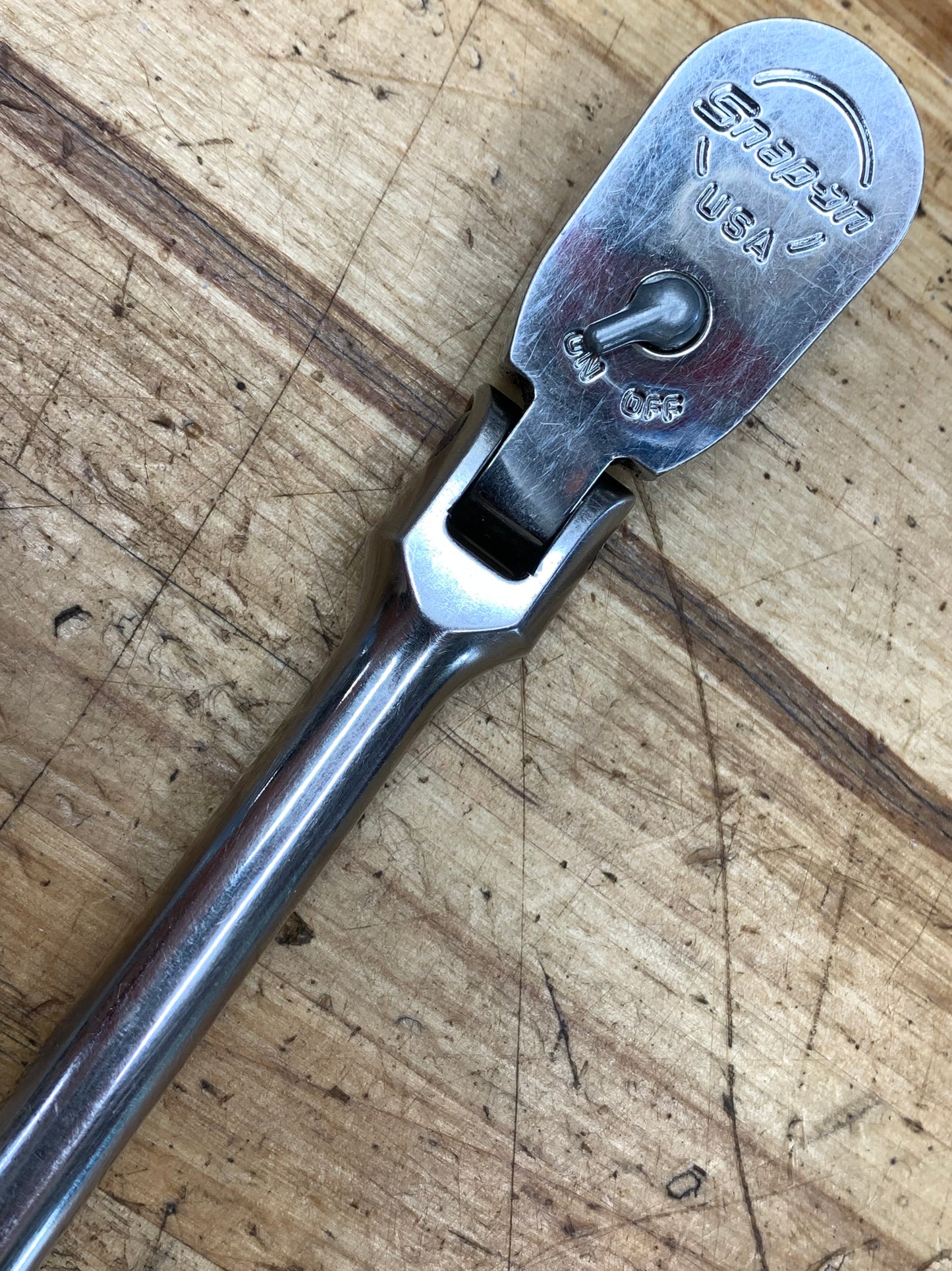 Snap On 3/8" Flex Head Chrome Ratchet USA FLF80A