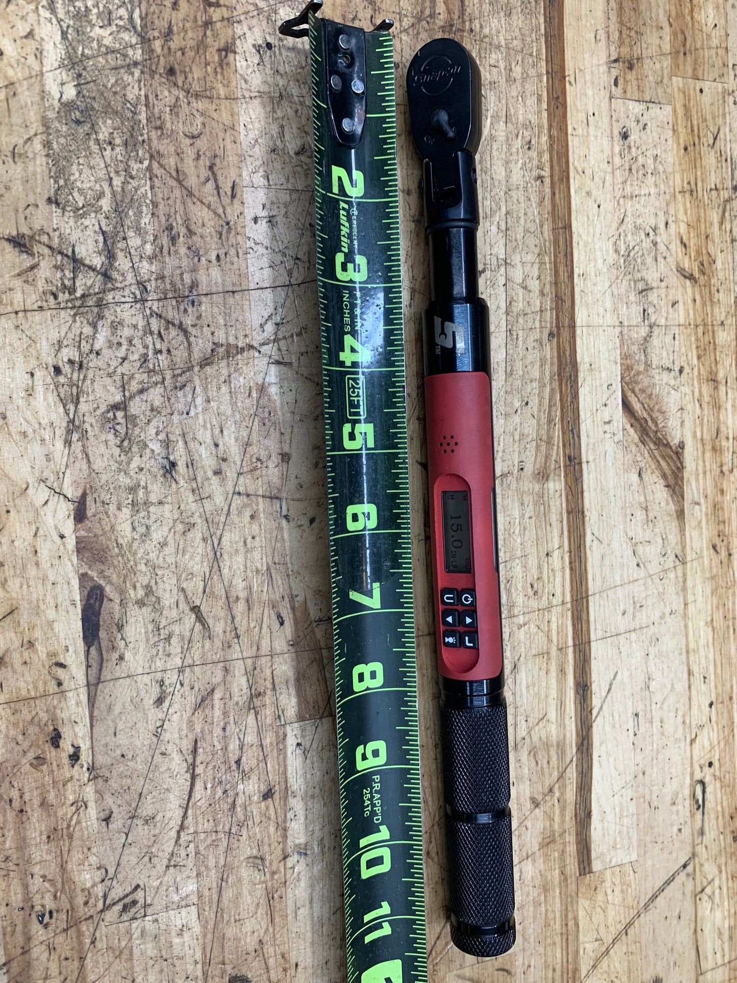 Snap On 1/4" Techangle 15-300InLb Digital Torque Wrench EXCELLENT CONDITION ATECH1FS300V