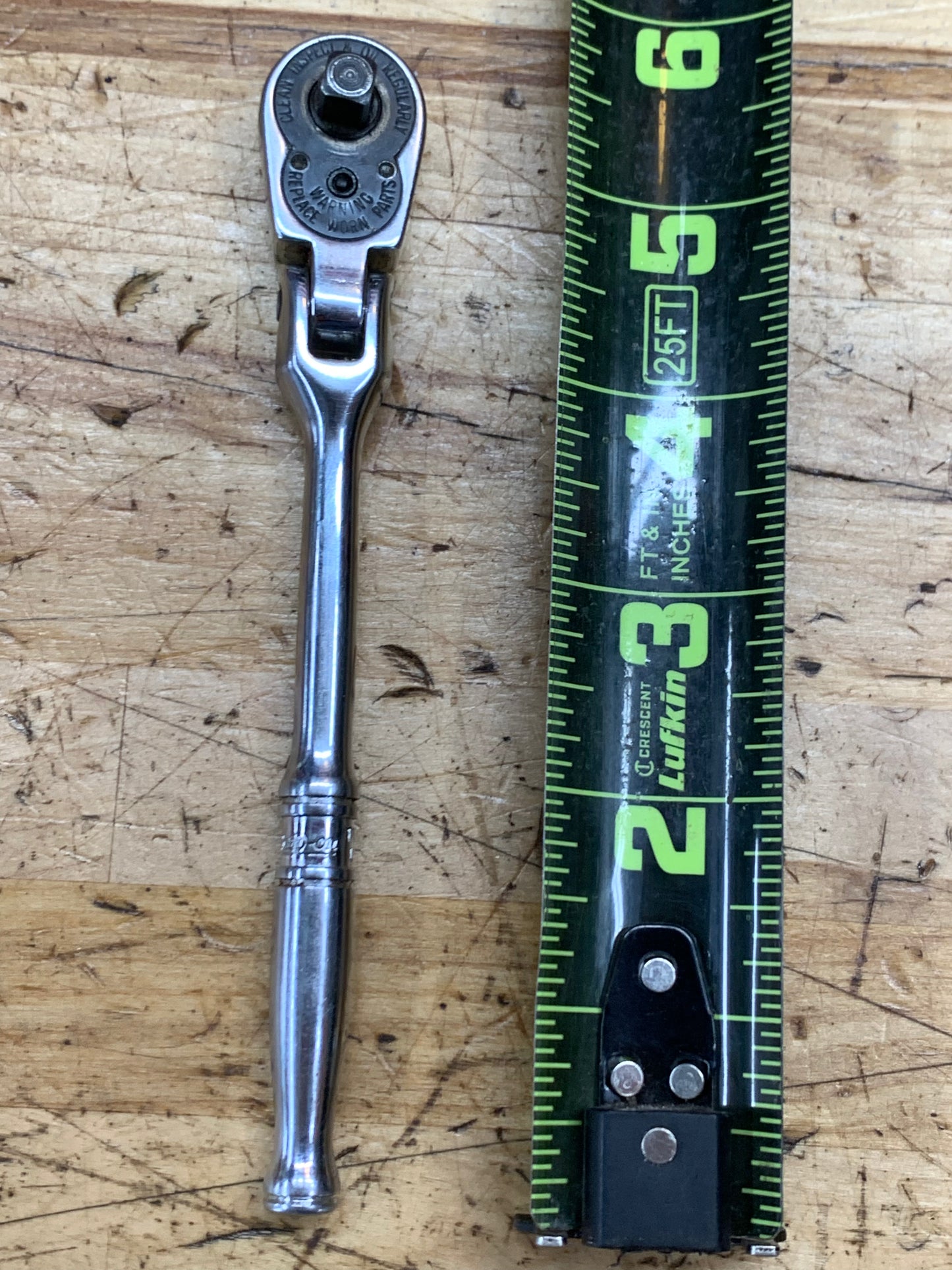 Snap On 1/4" Flex Head Ratchet Vintage USA TM711