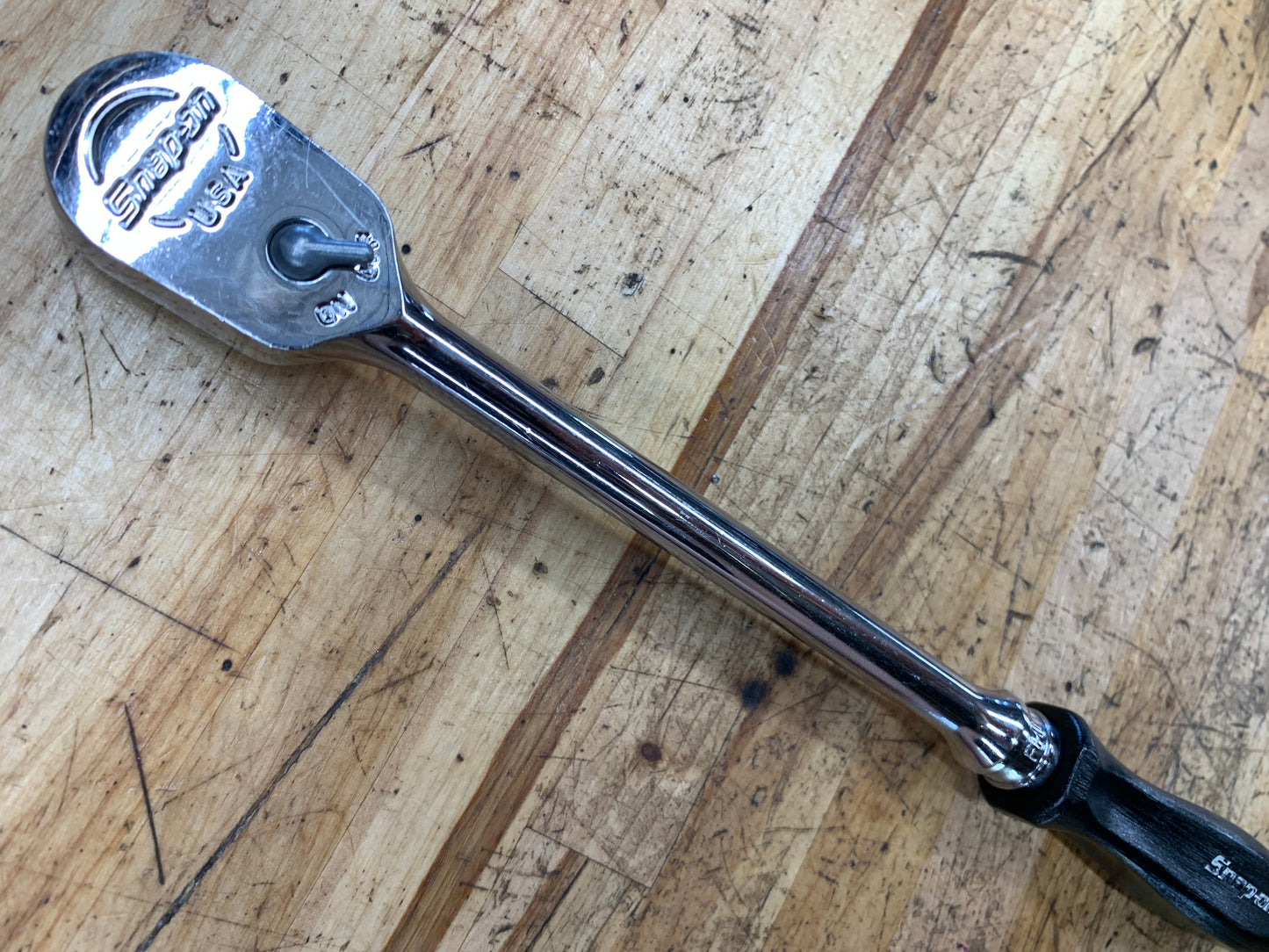Snap On 3/8" Long Hard Handle Ratchet USA FHLD80