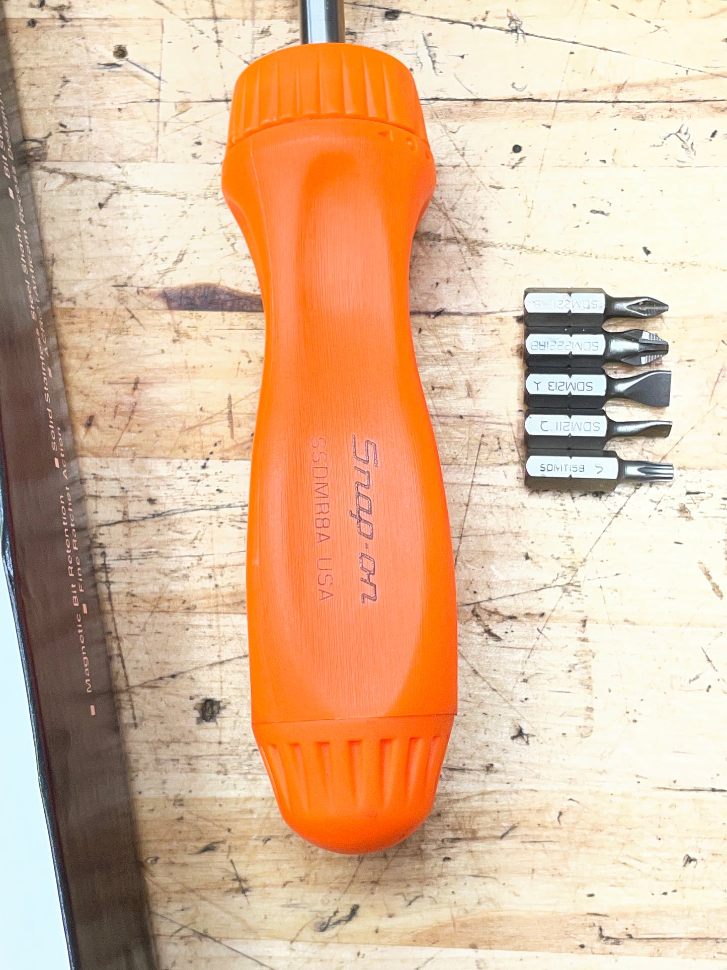 Snap On Long Ratcheting Screwdriver Orange Hard Handle USA BRAND NEW SSDMR8A