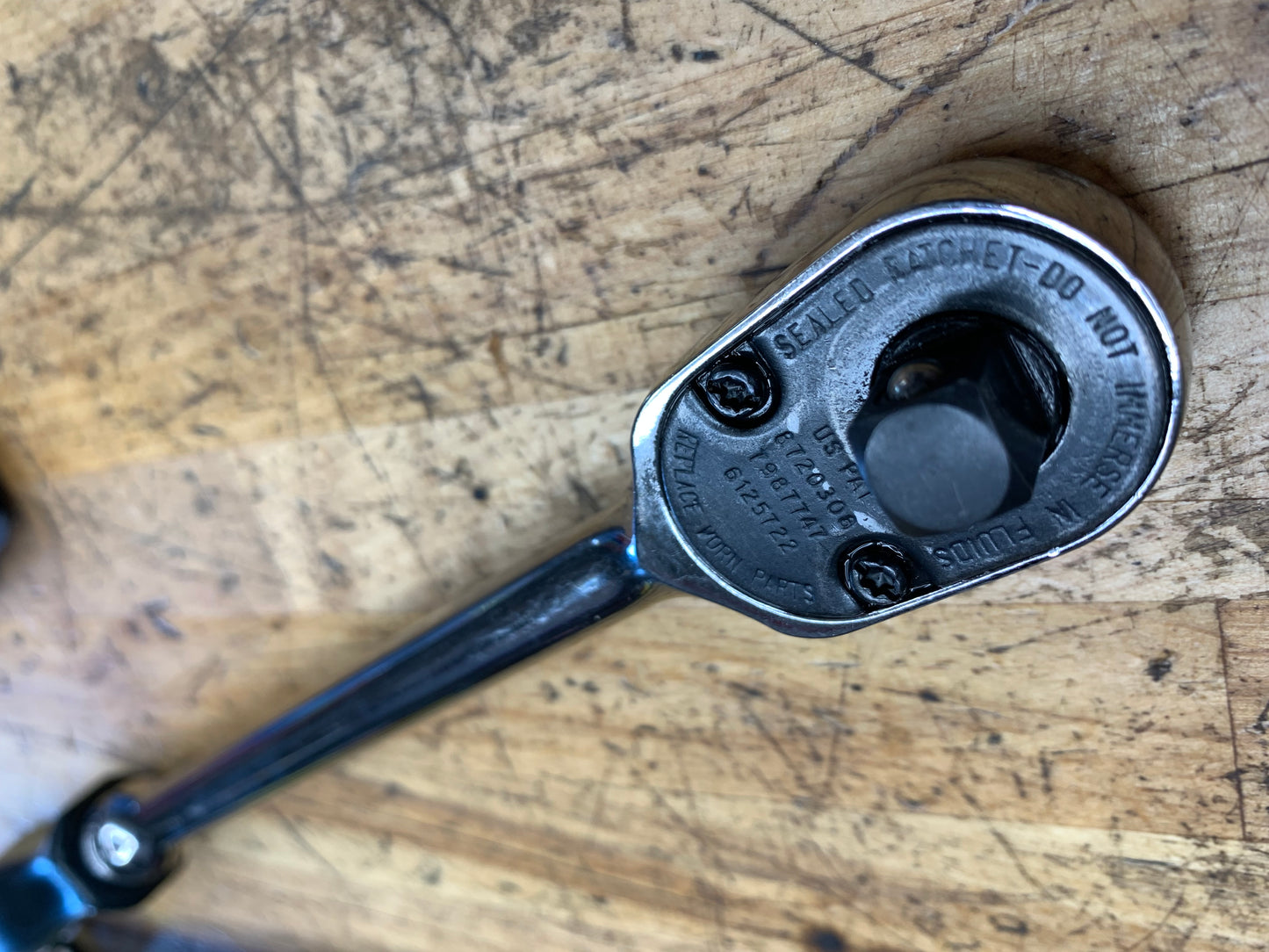 Snap On 3/8" Long Hard Handle Ratchet USA FHLD80