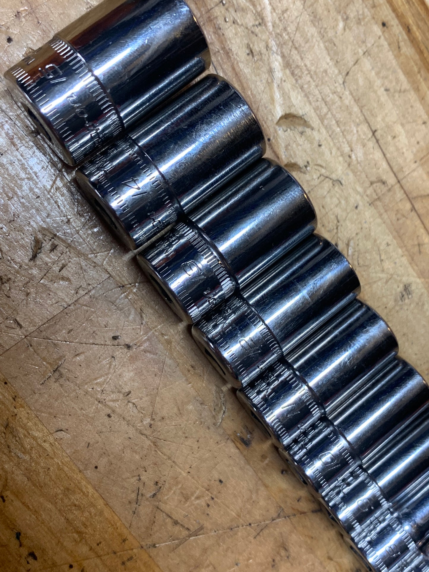 Snap On 1/4" Metric Semi Deep Chrome Socket Set 12pc USA 112TMMSY