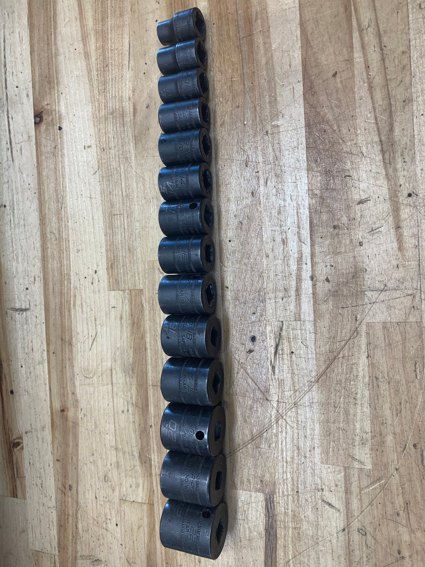 Snap On 3/8" Metric 12 Point Impact Shallow Socket Set 14pc