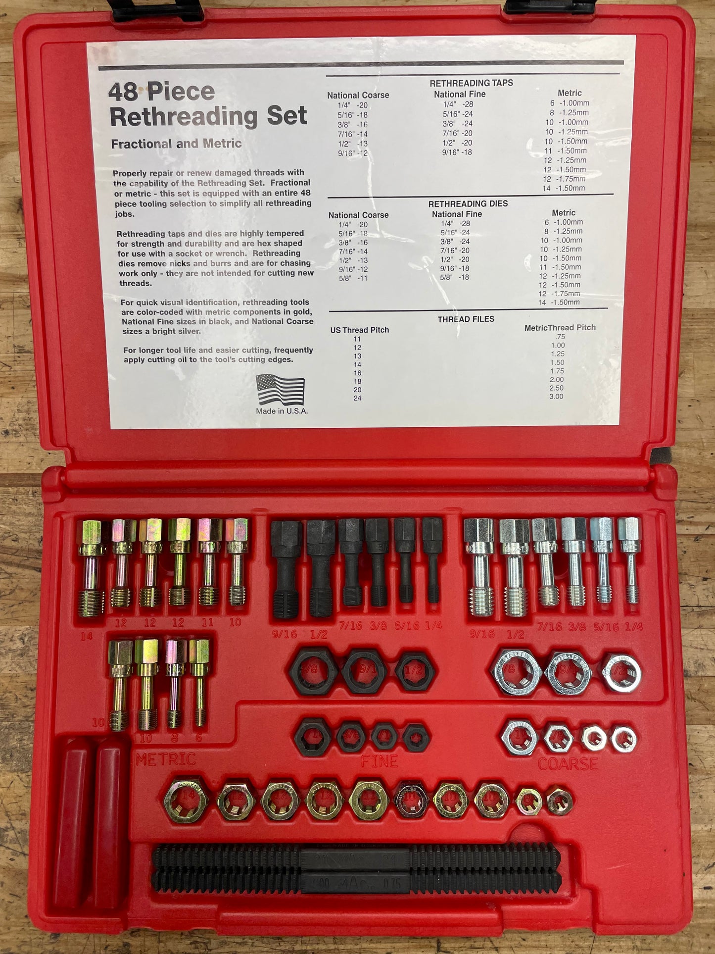 Mac Tools 48pc. Rethreading Set BRAND NEW USA TRCOMBO-48