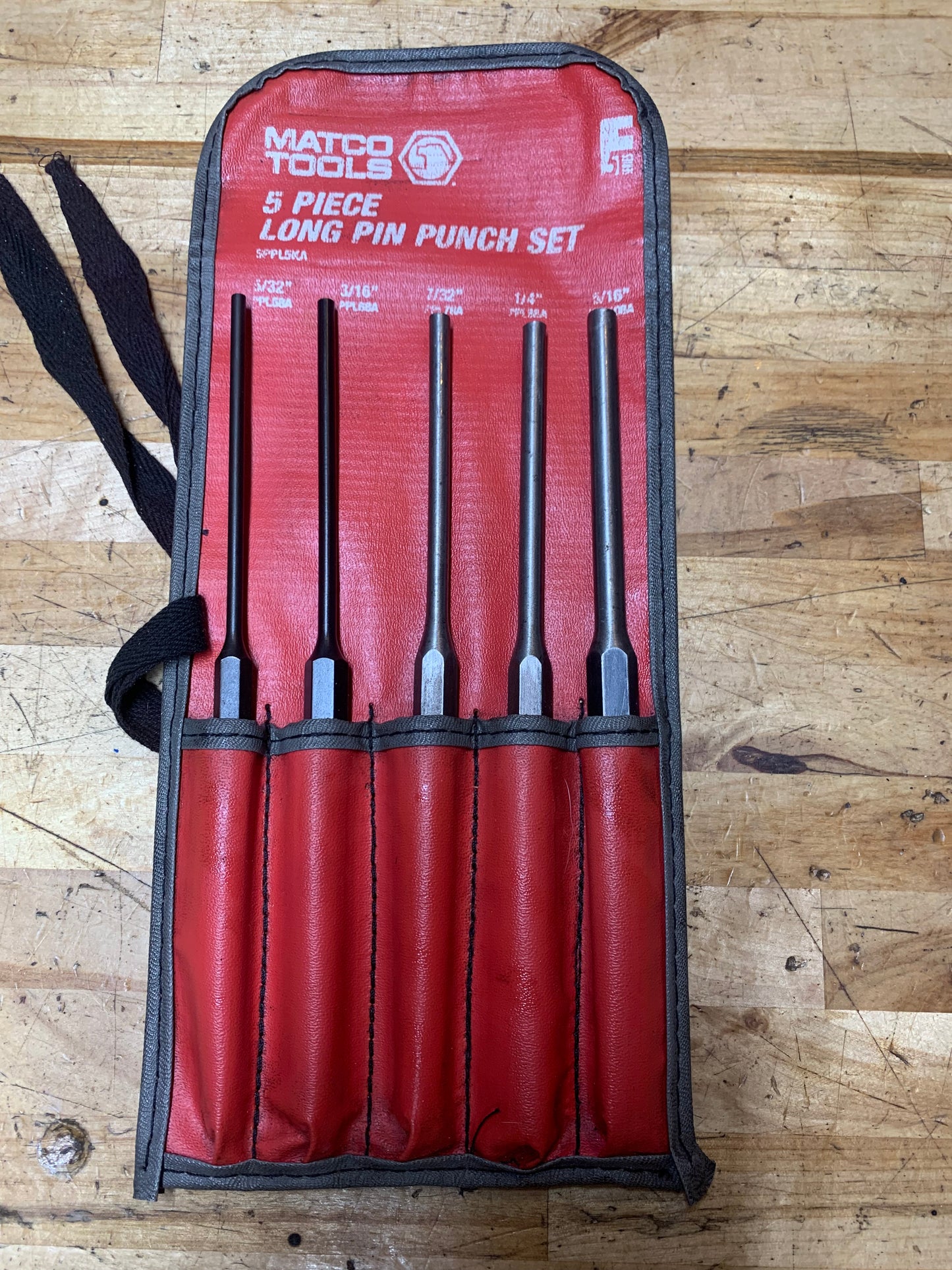 Matco Long Pin Punch Set 5pc. USA SPPL5KA