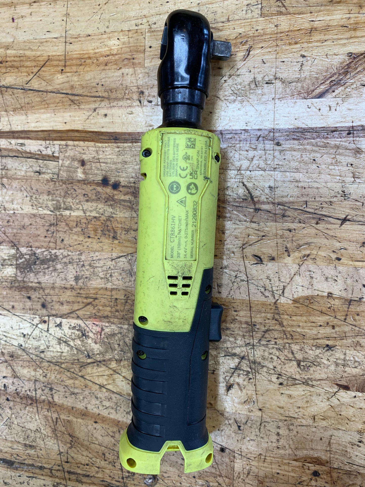 Snap On 3/8" 14v Ratchet HiViz Yellow  CTR861HV