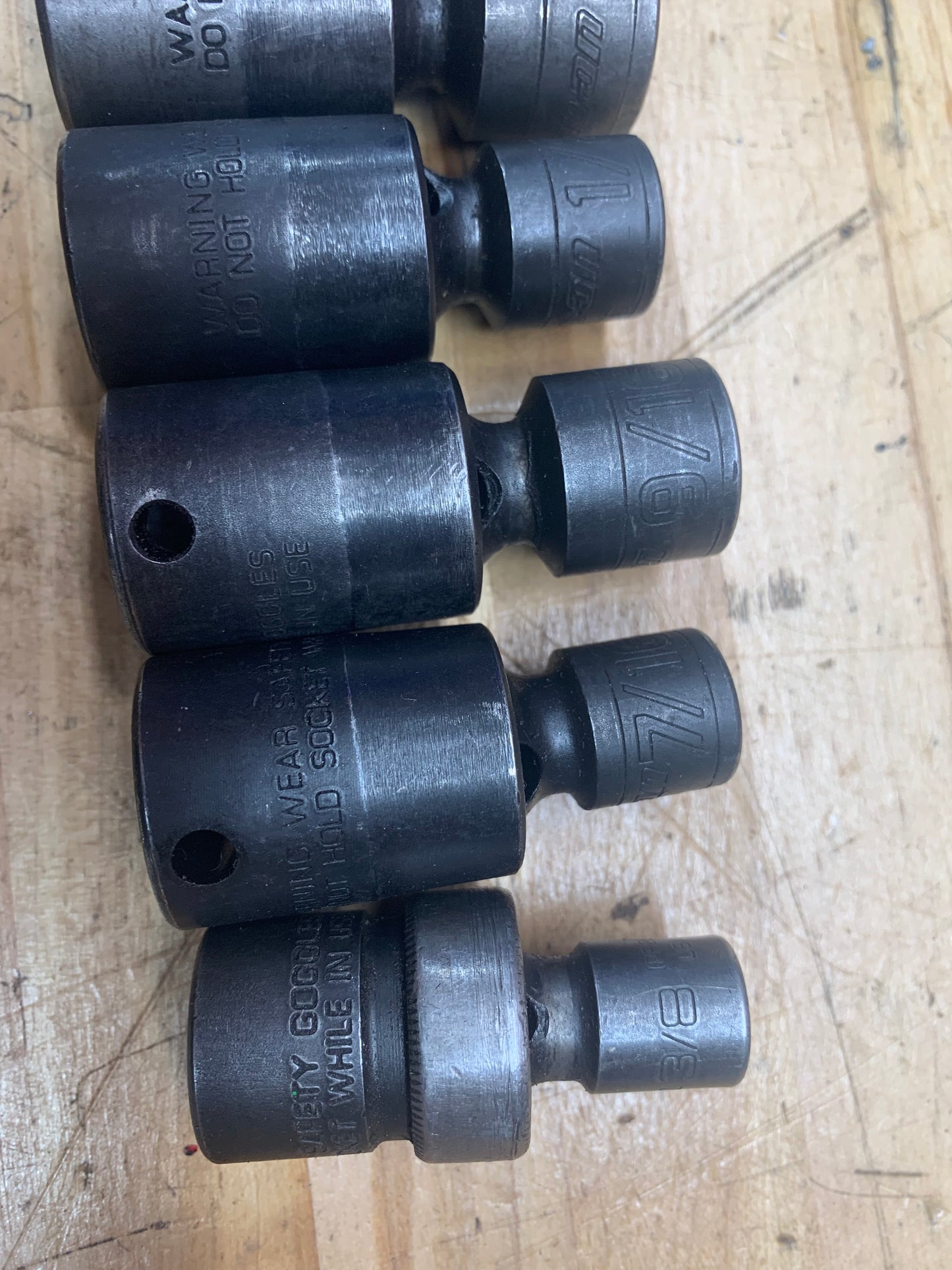 Snap On SAE Impact swivel universal impact socket set 207IPF