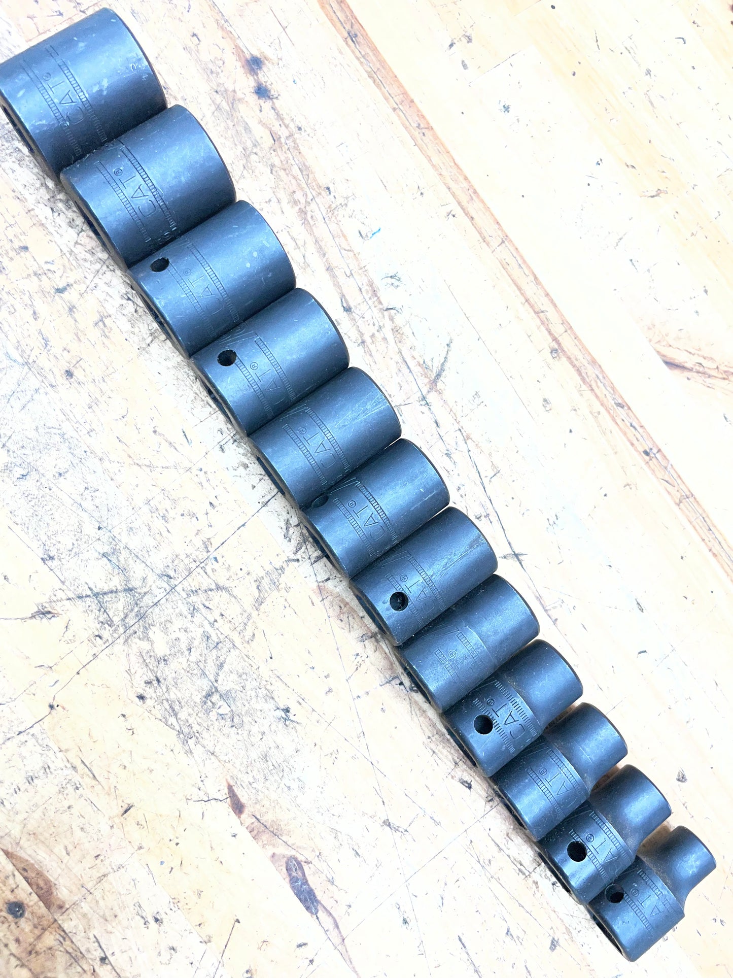 CAT by Snap On 1/2” Metric Shallow Impact Socket Set 12pc USA 10-21mm