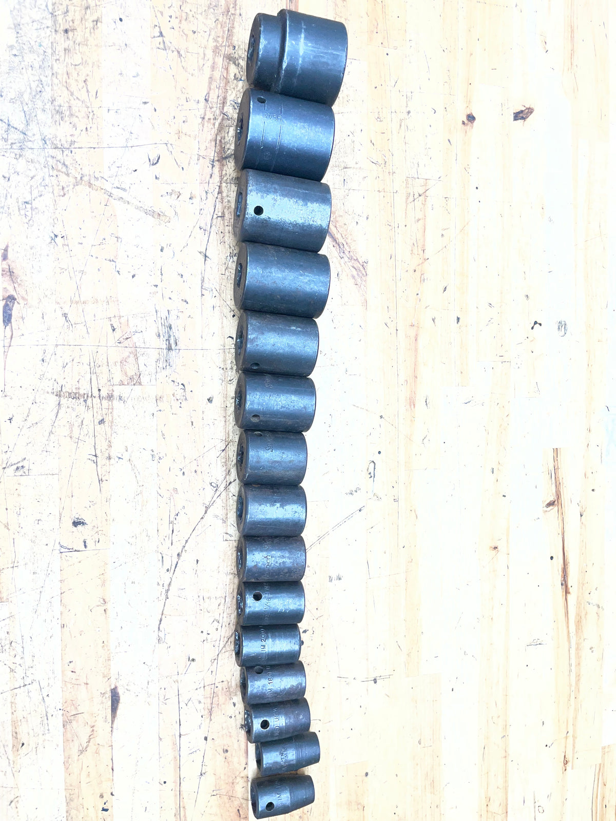 Snap On 1/2” SAE Impact Shallow Socket Set 15pc 3/8”-1-5/16” USA