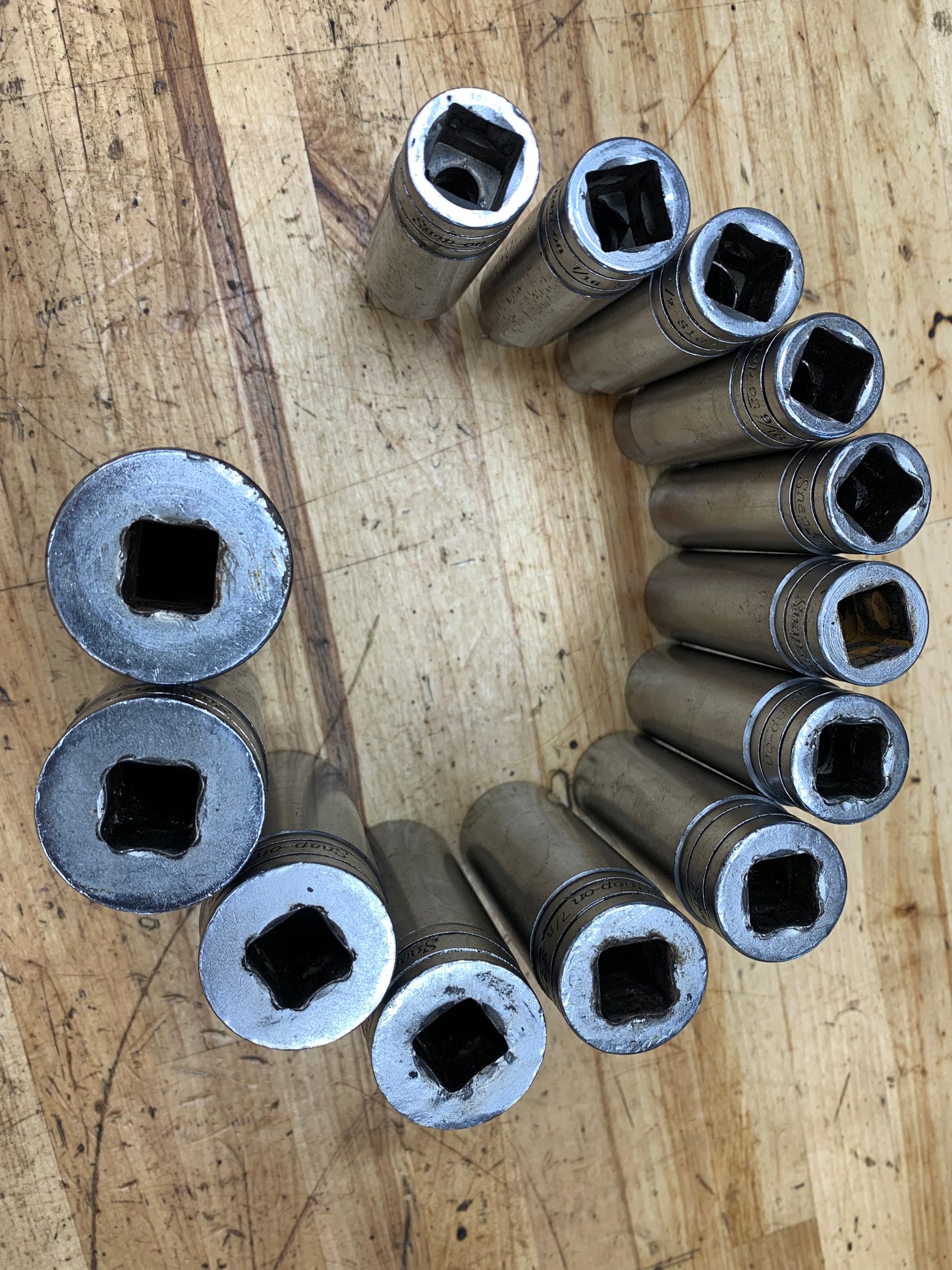 Snap On 1/2” SAE Deep Socket Set 13pc USA 313TSY