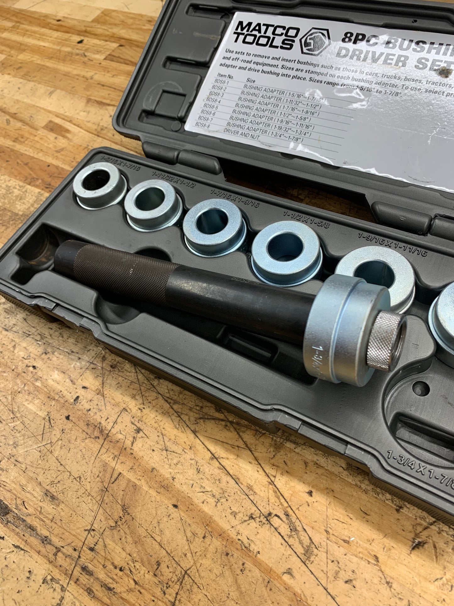 Matco Bushing Driver Set 8pc BDS8