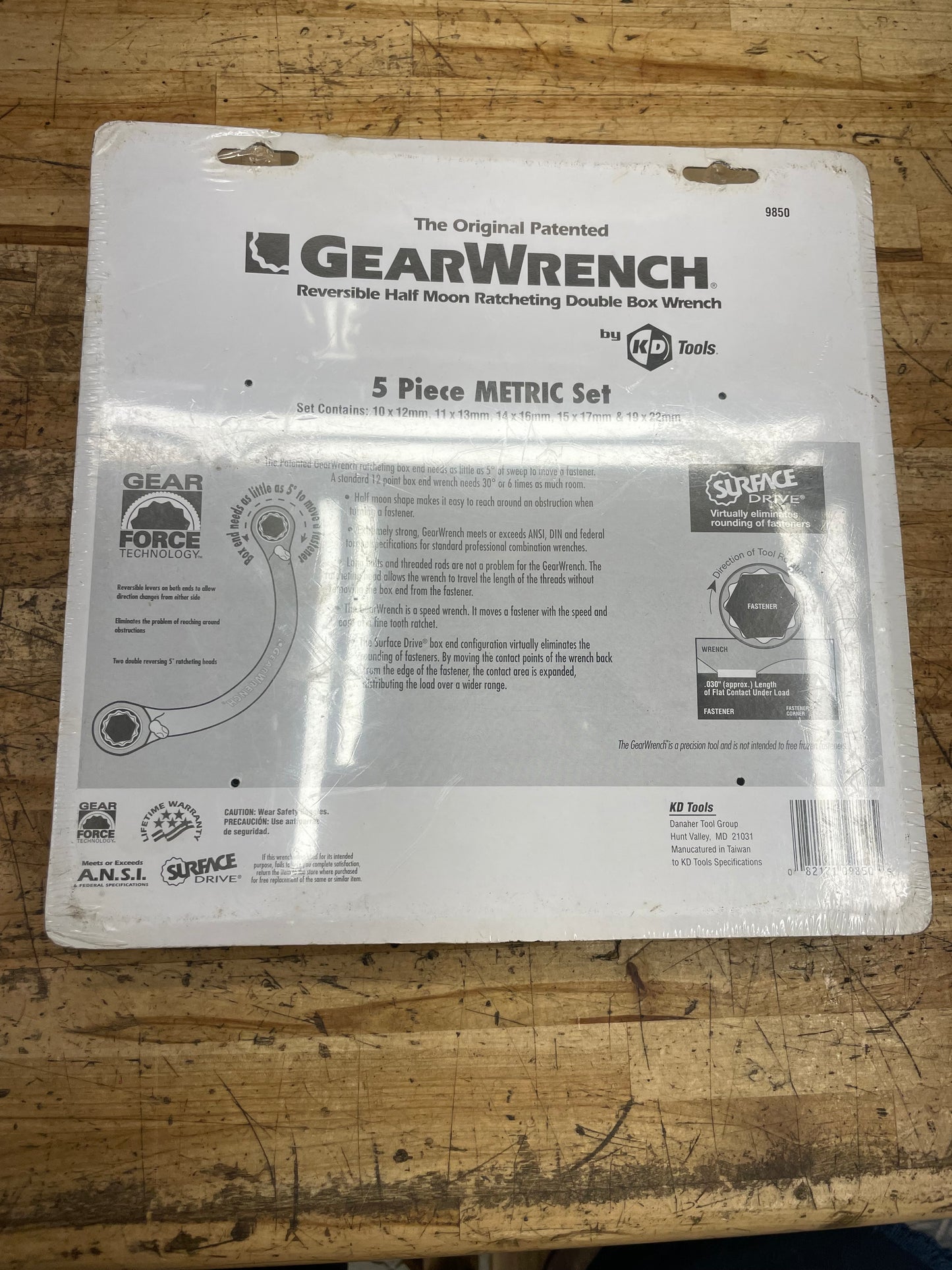 Gearwrench Metric Half Moon Obstruction Wrench Set NIB 9850