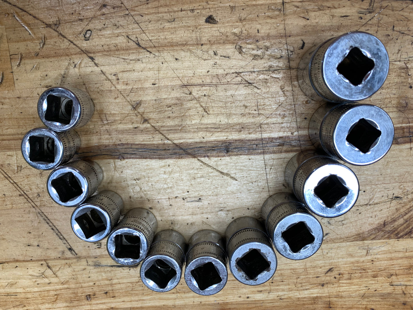 Snap On 3/8” Metric Shallow Socket Set 8-19mm 12pc USA 212FSMY