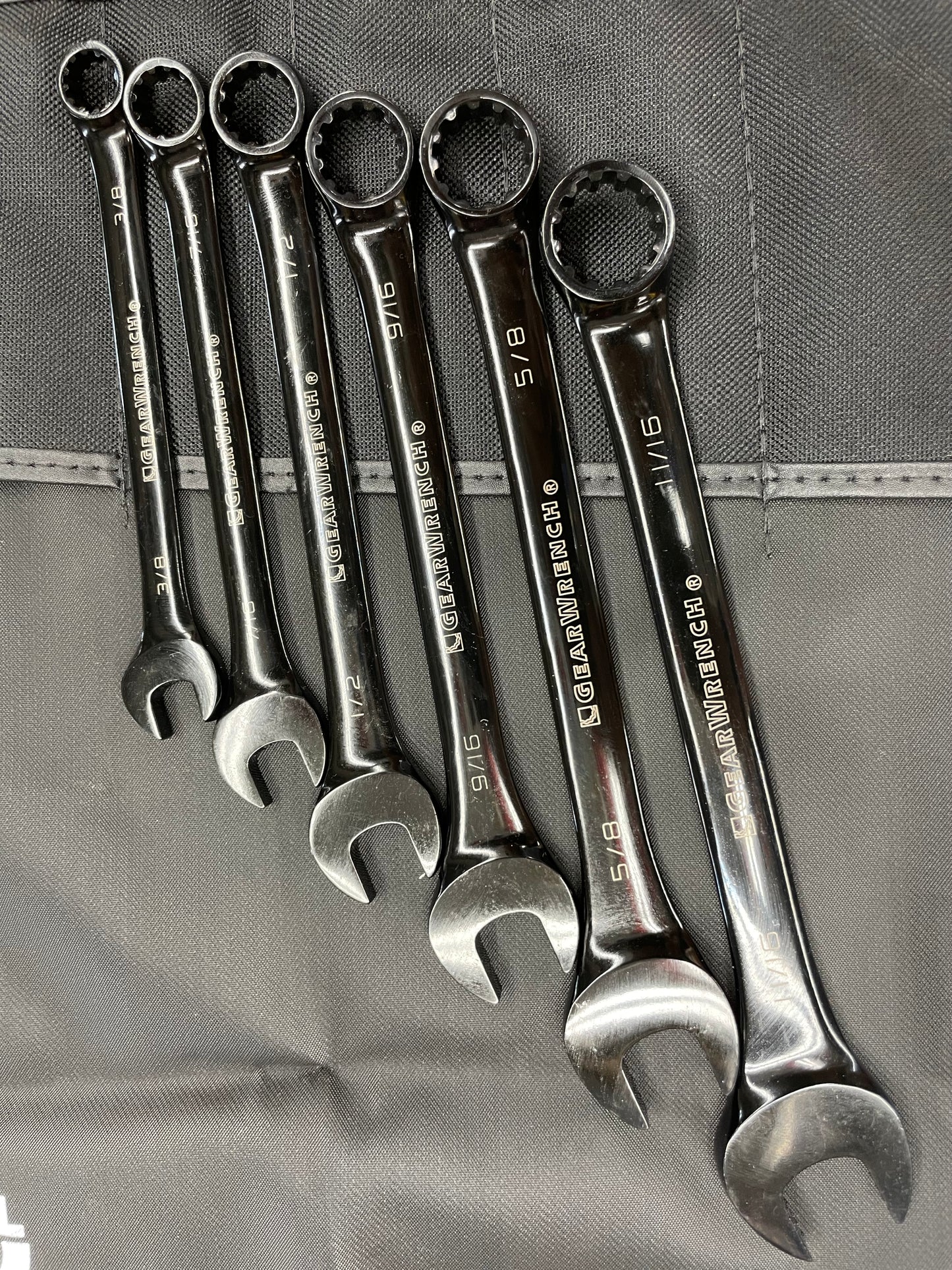 Gearwrench SAE Combo Wrench Set RARE Gloss Black 6pc 3/8”-11/16” BRAND NEW