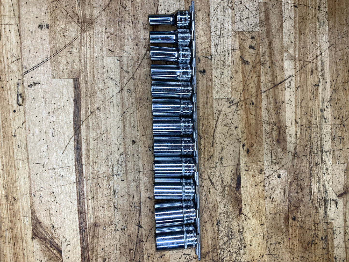Snap On 3/8" Metric Semi Deep Socket Set 12pc USA 212FSMSY