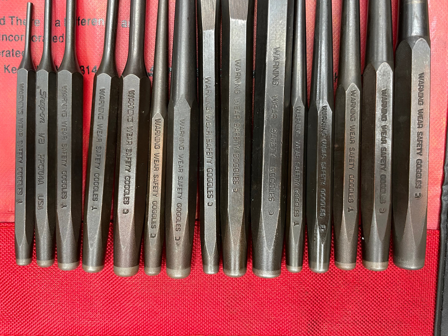 Snap On Punch/Chisel Set 15pc USA PPC715BK