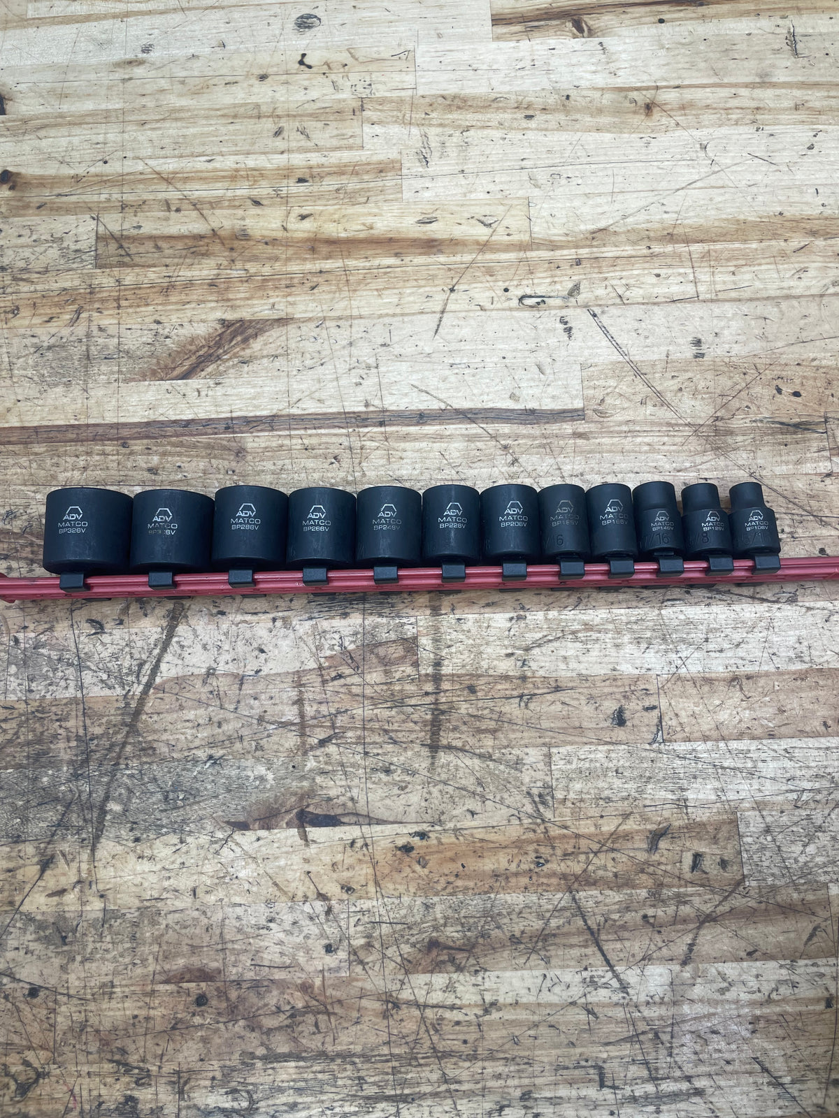 Matco 3/8” SAE Impact Shallow Socket Set 5/16”-1” 12pc.