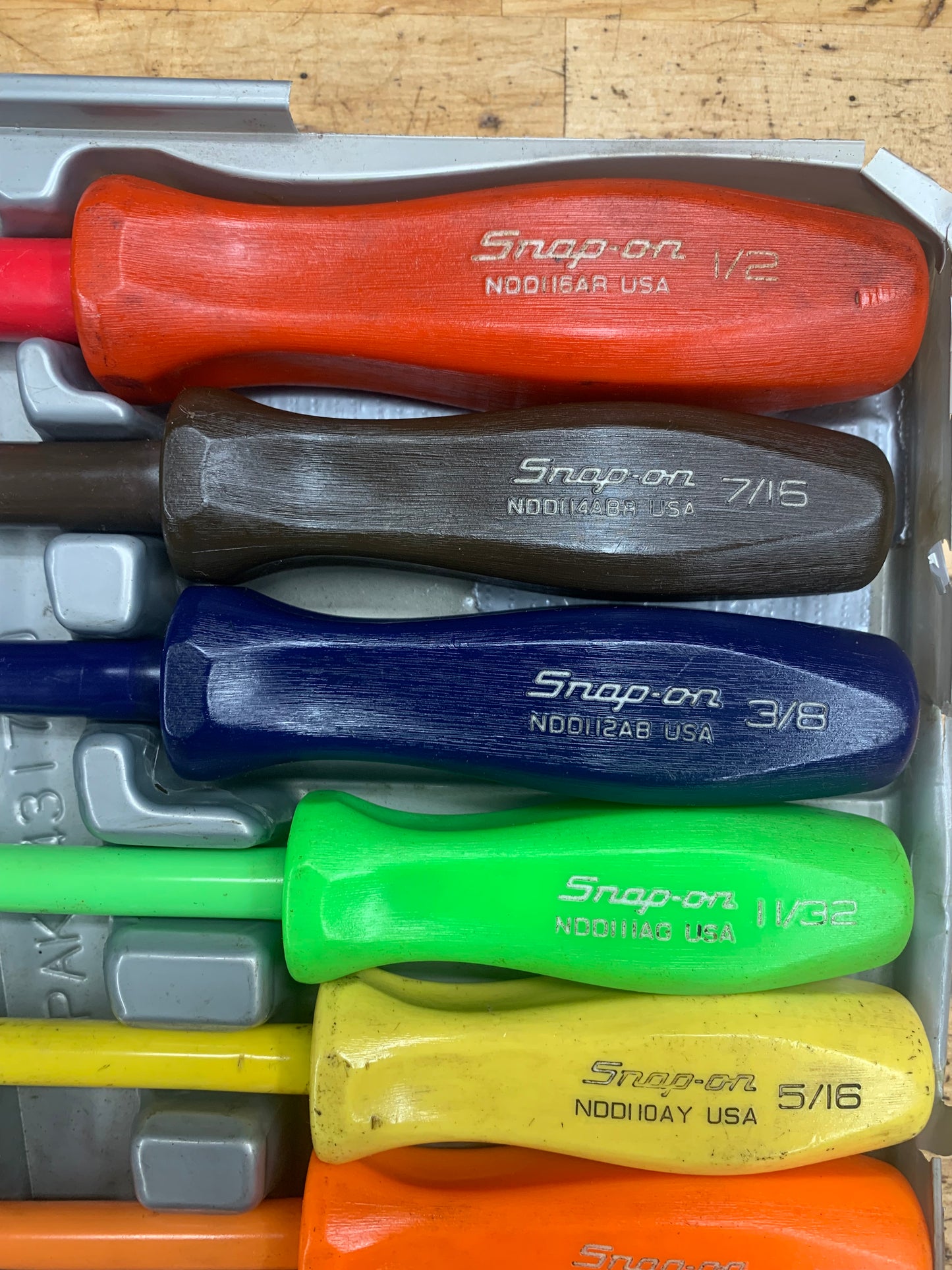 Snap On SAE Nut Driver Set 7pc Set USA NDD1070A