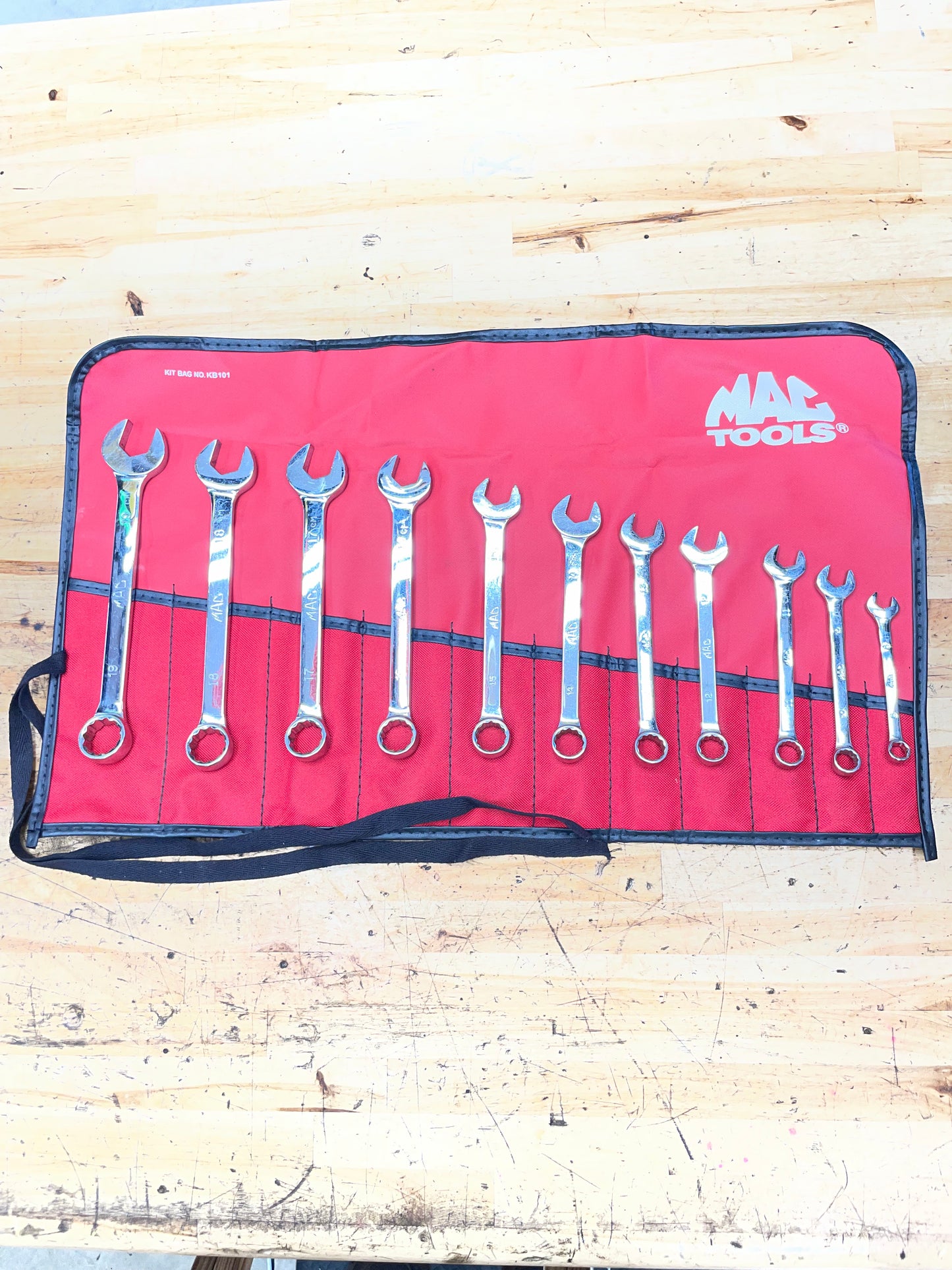Mac Metric Short Pattern Combo Wrench Set 10pc 10-19mm USA