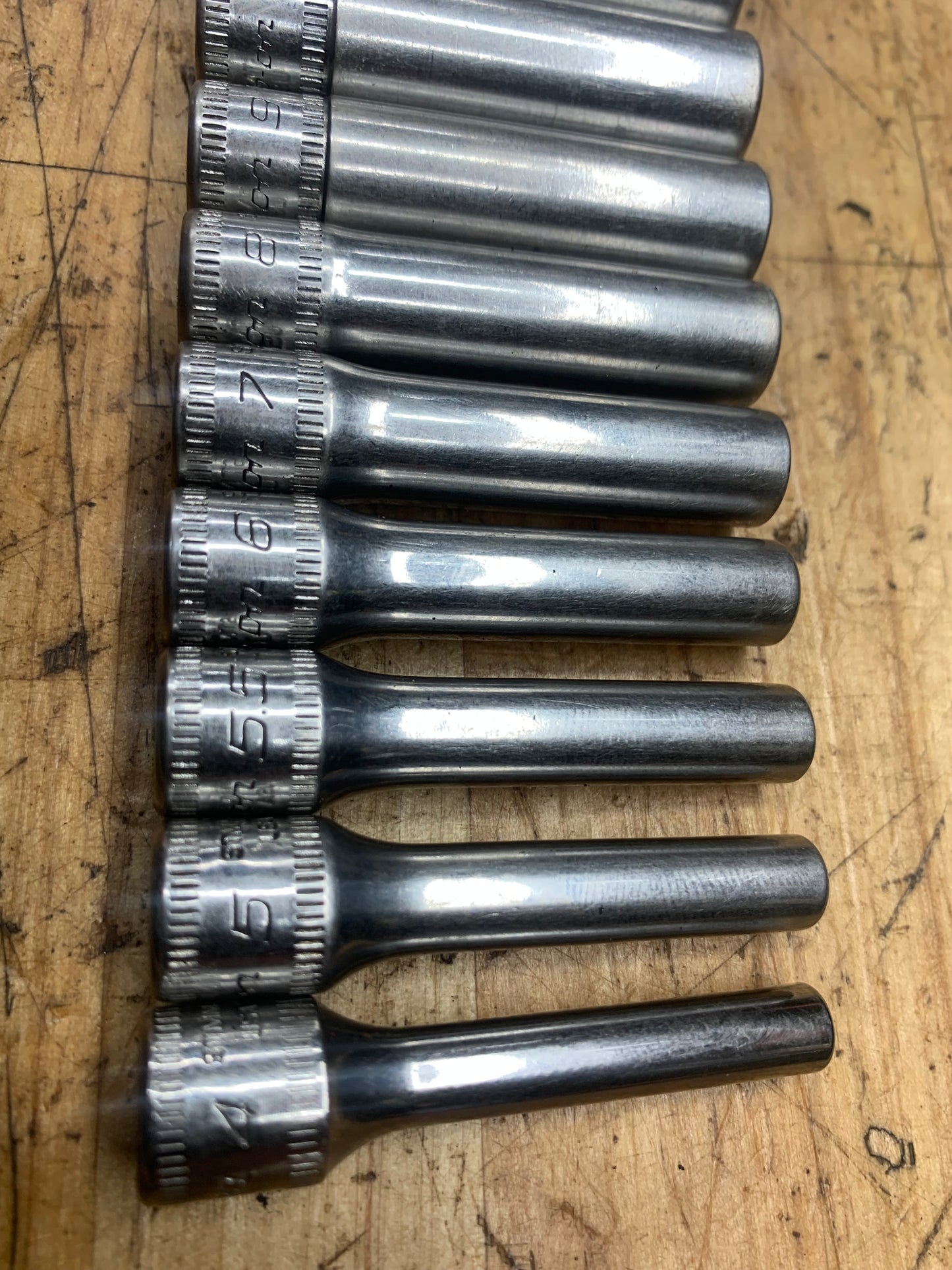 Snap On 1/4" Metric Deep Socket Set 13pc USA 113STMMY