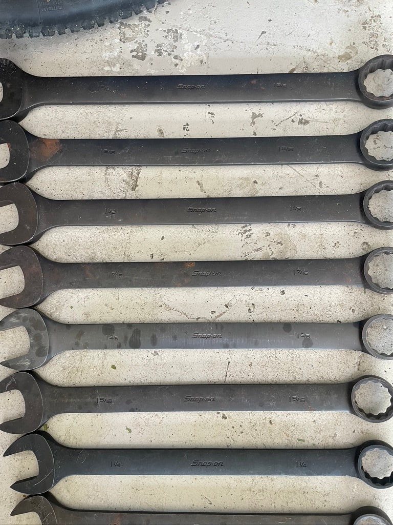Snap On SAE Combo Wrench Set Black Industrial Finish GOEX 22pc