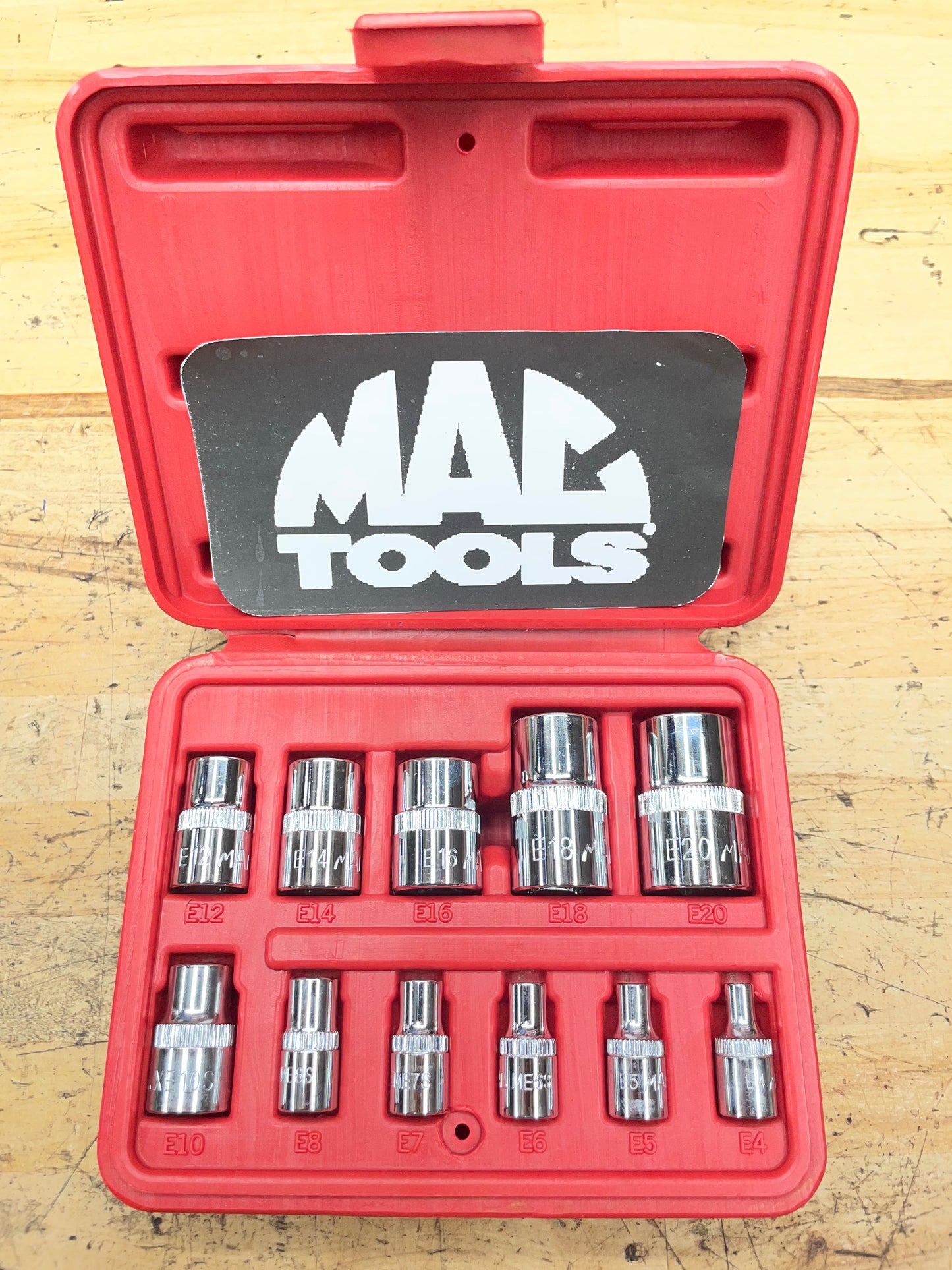 Mac Tools E-Torx Socket Set LIKE NEW 11pc SMXVE11B