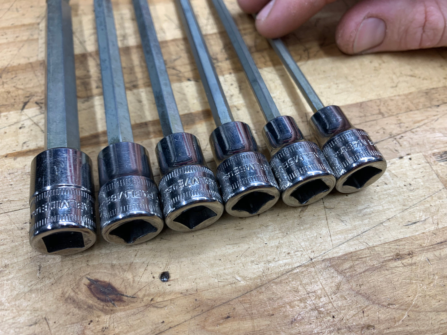 Snap On Metric Long Hex Ball End 3/8” Socket Set 6pc. USA