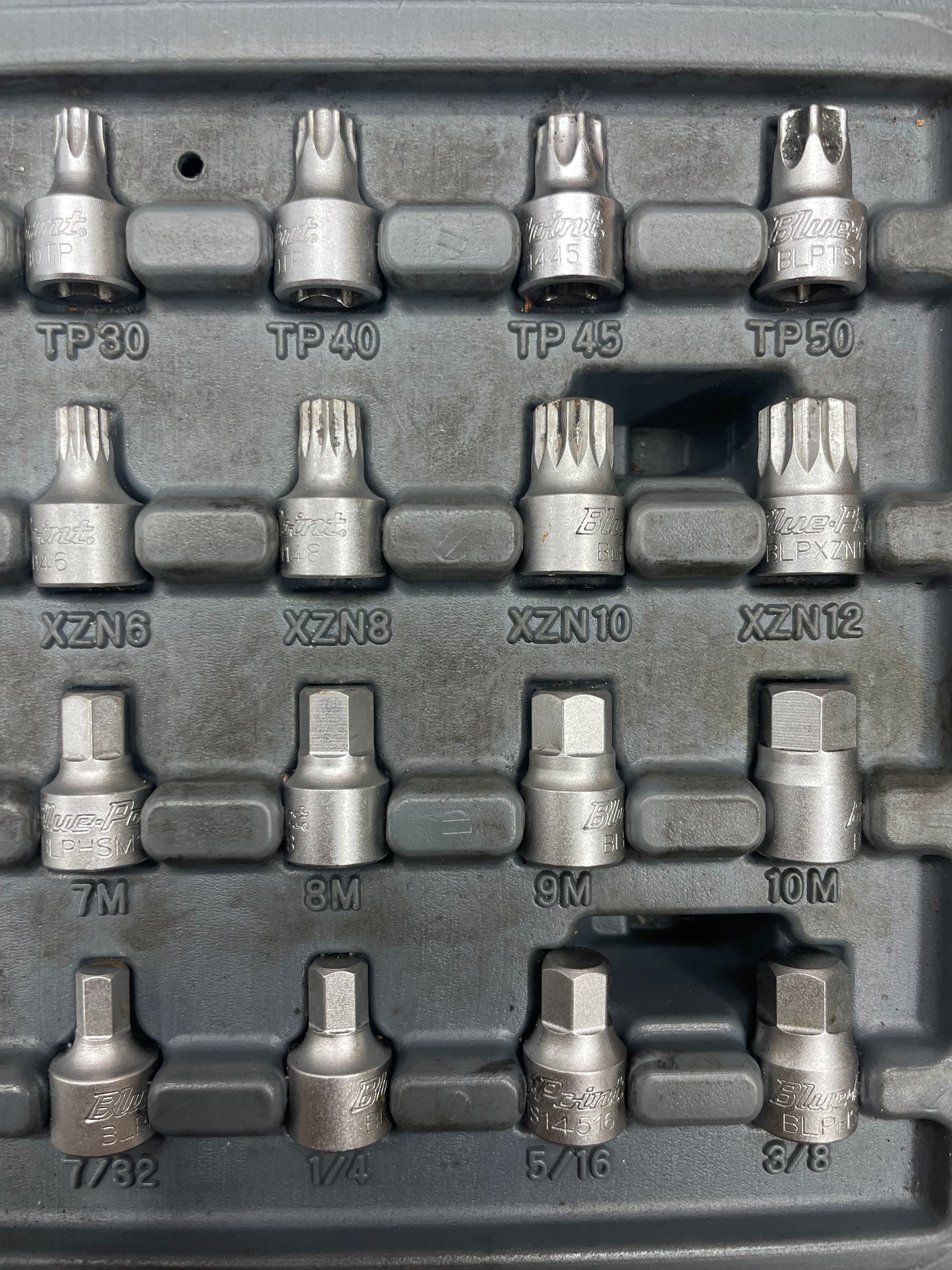 Blue Point Stubby Low Profile Bit Socket Set Torx/Hex/Phillips/Etc BLPBSS40