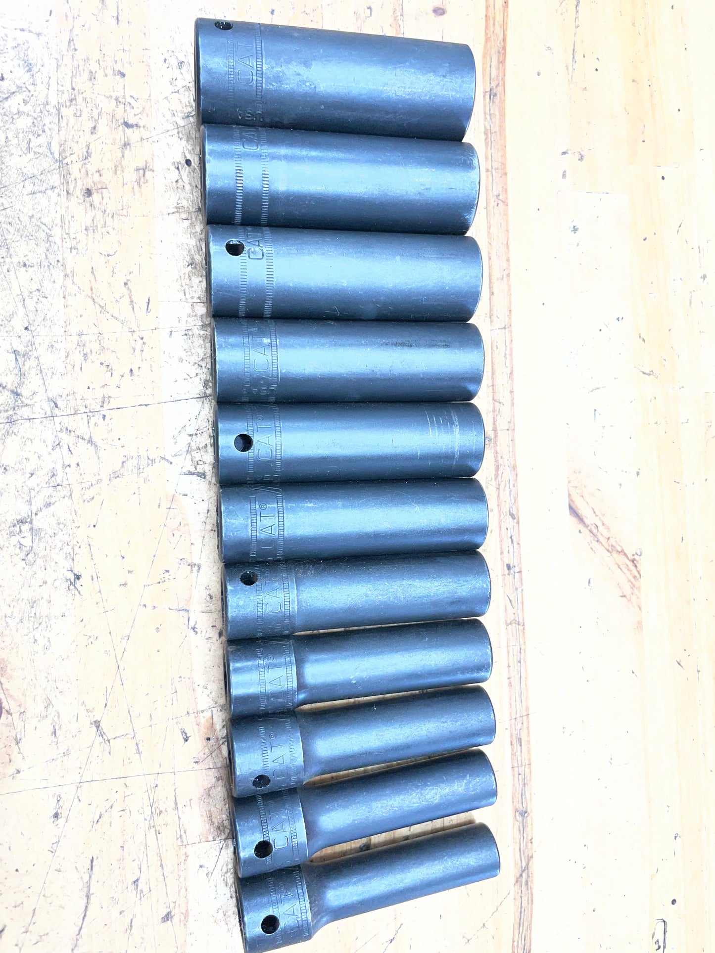 CAT by Snap On 1/2” Metric Deep Impact Socket Set 11pc USA 10-20mm