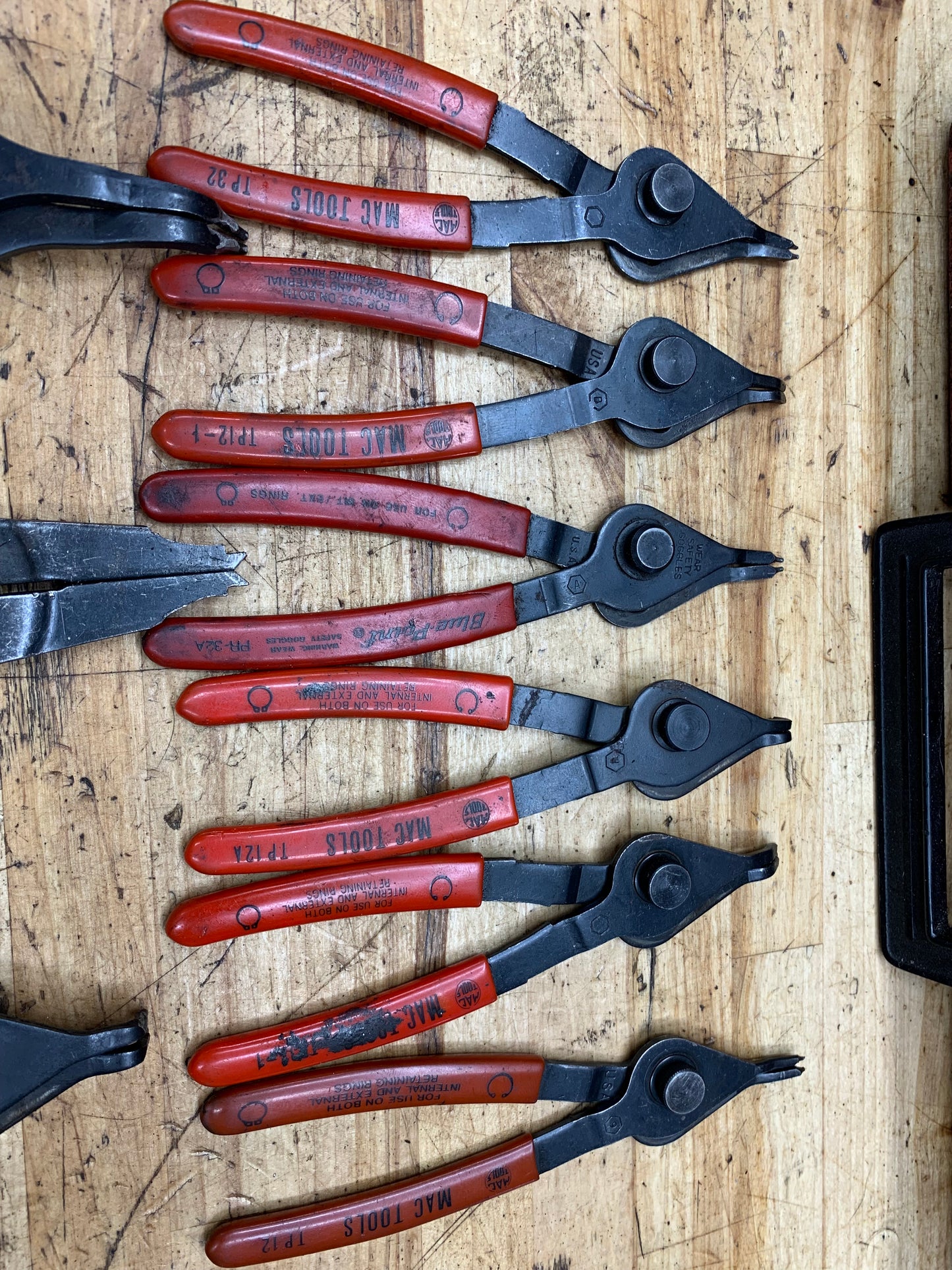 Mac Tools 12pc Snap Ring Plier Set USA PK1250